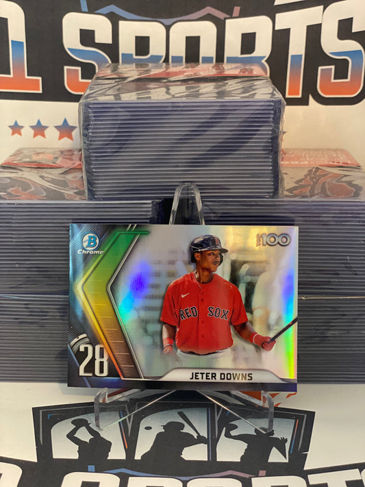 2022 Bowman Chrome (Refractor, Top 100) Jeter Downs #BTP-28