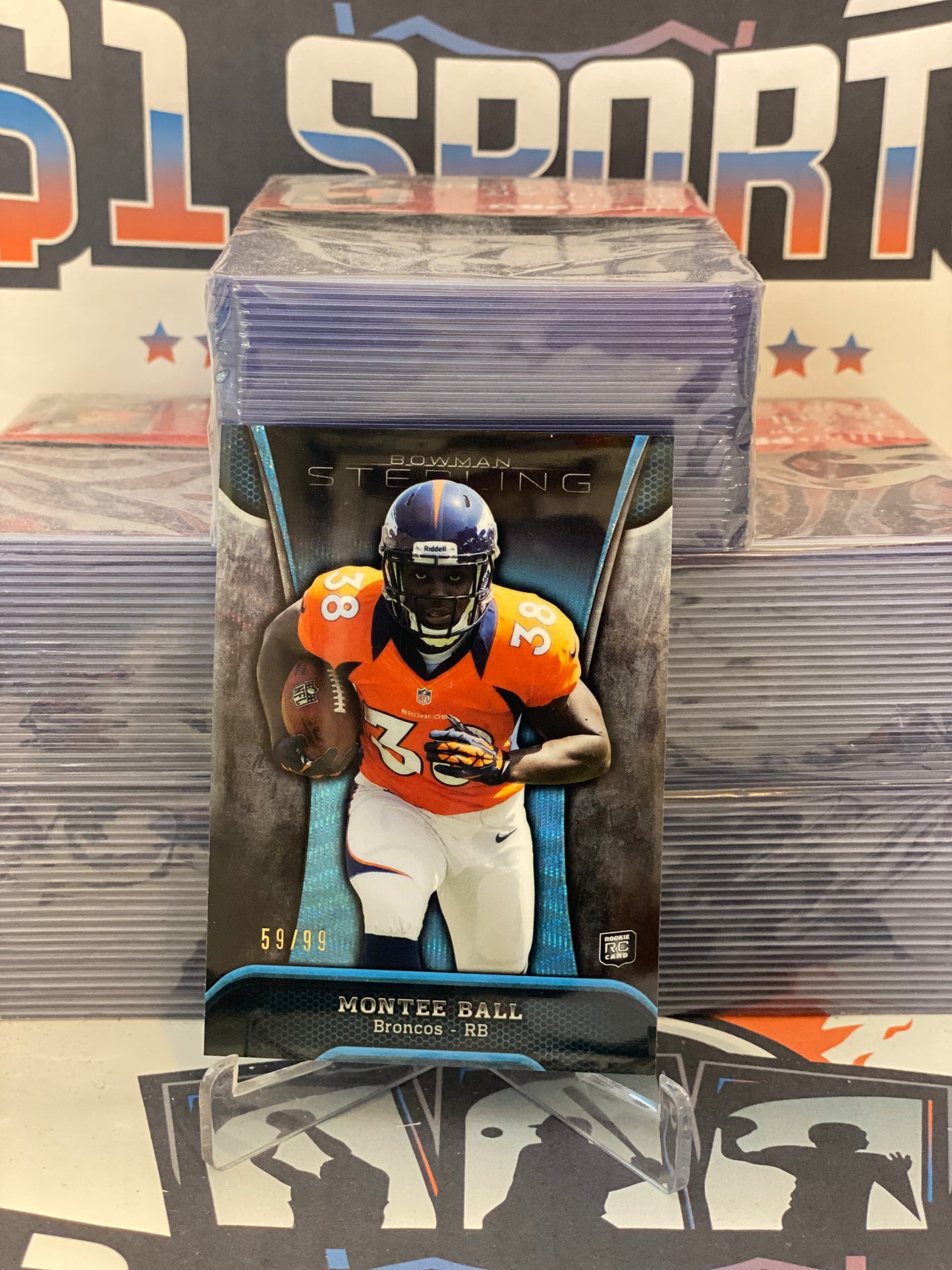 2013 Bowman Sterling (Blue Wave Refractor 59/99) Monte Ball Rookie #52