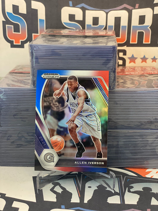 2021 Panini Prizm Draft Picks (Red White Blue Prizm) Allen Iverson #85