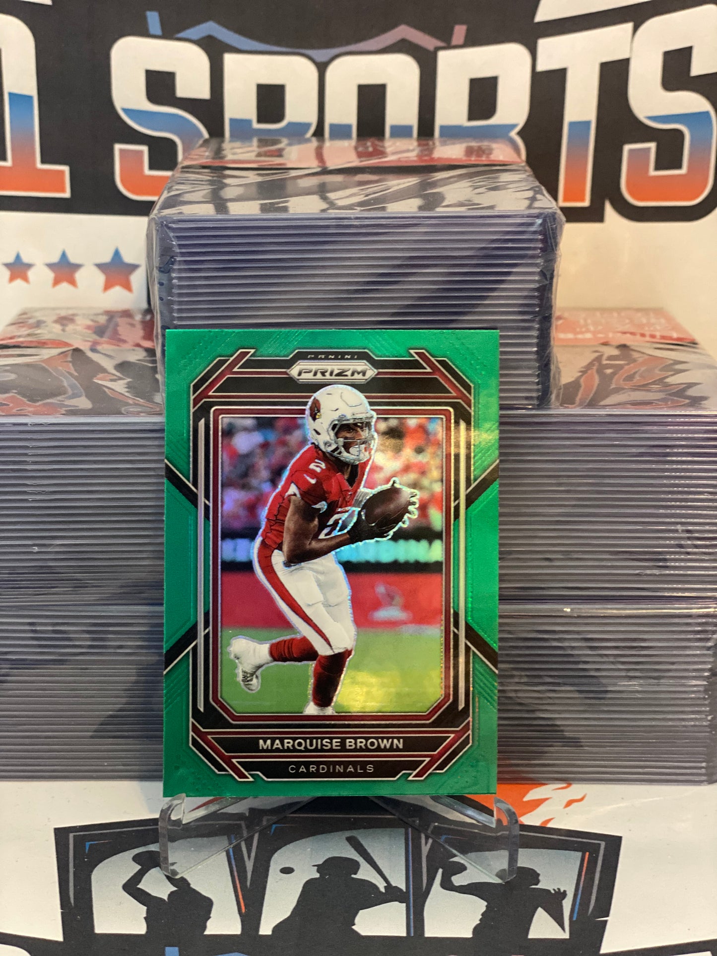 2022 Panini Prizm (Green Prizm) Marquise Brown #3