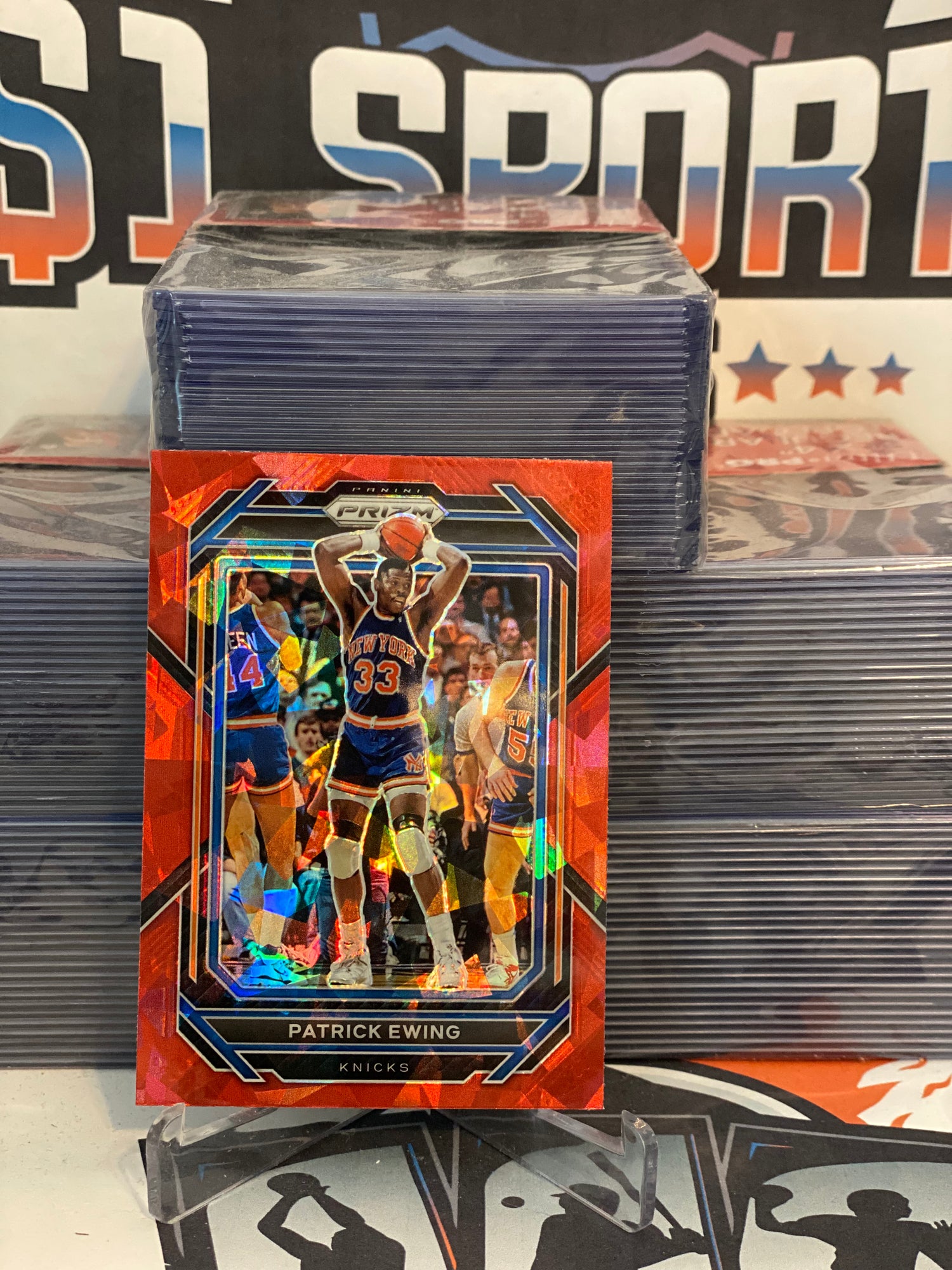 2022 Panini Prizm (Red Ice Prizm) Patrick Ewing #275
