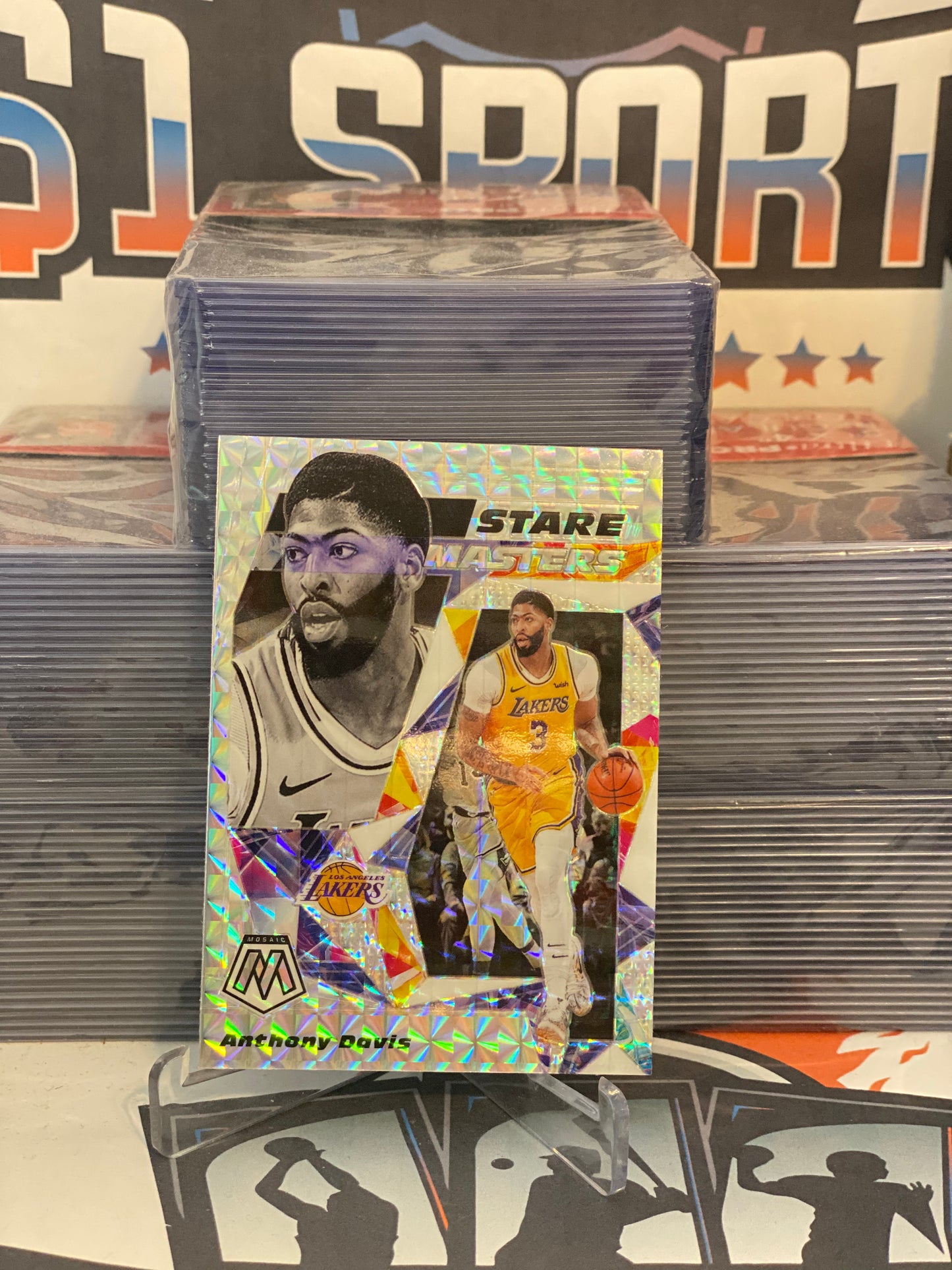 2019 Panini Mosaic (Mosaic Prizm, Stare Masters) Anthony Davis #11