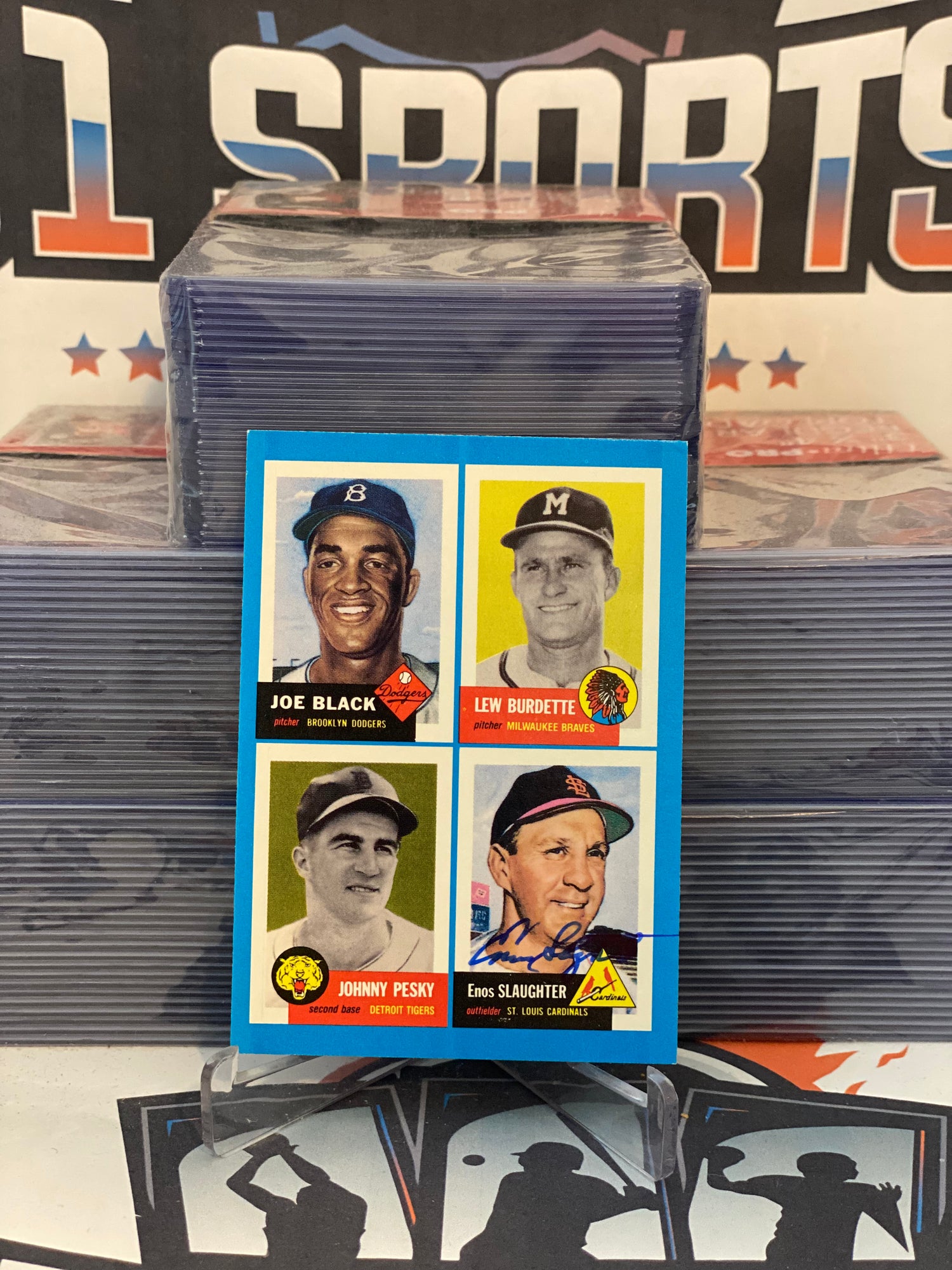 1992 Topps Bazooka (Hand-Signed Auto) Enos Slaughter #41