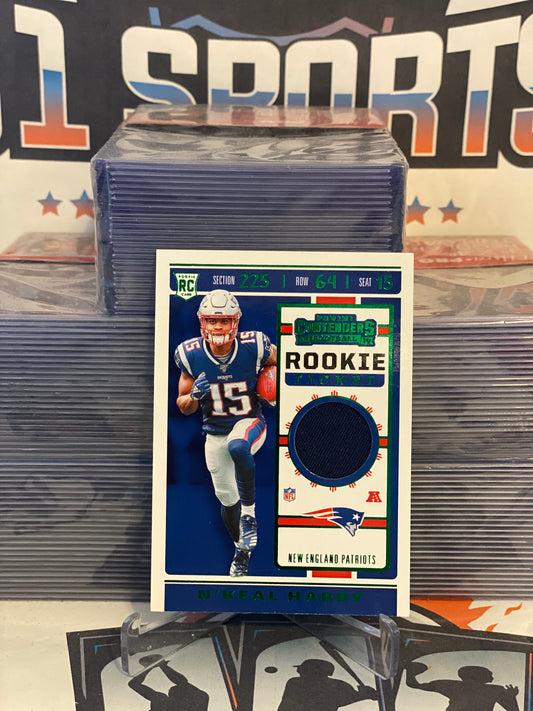 2019 Panini Contenders (Green Rookie Ticket Relic) N'Keal Harry #RTS-9