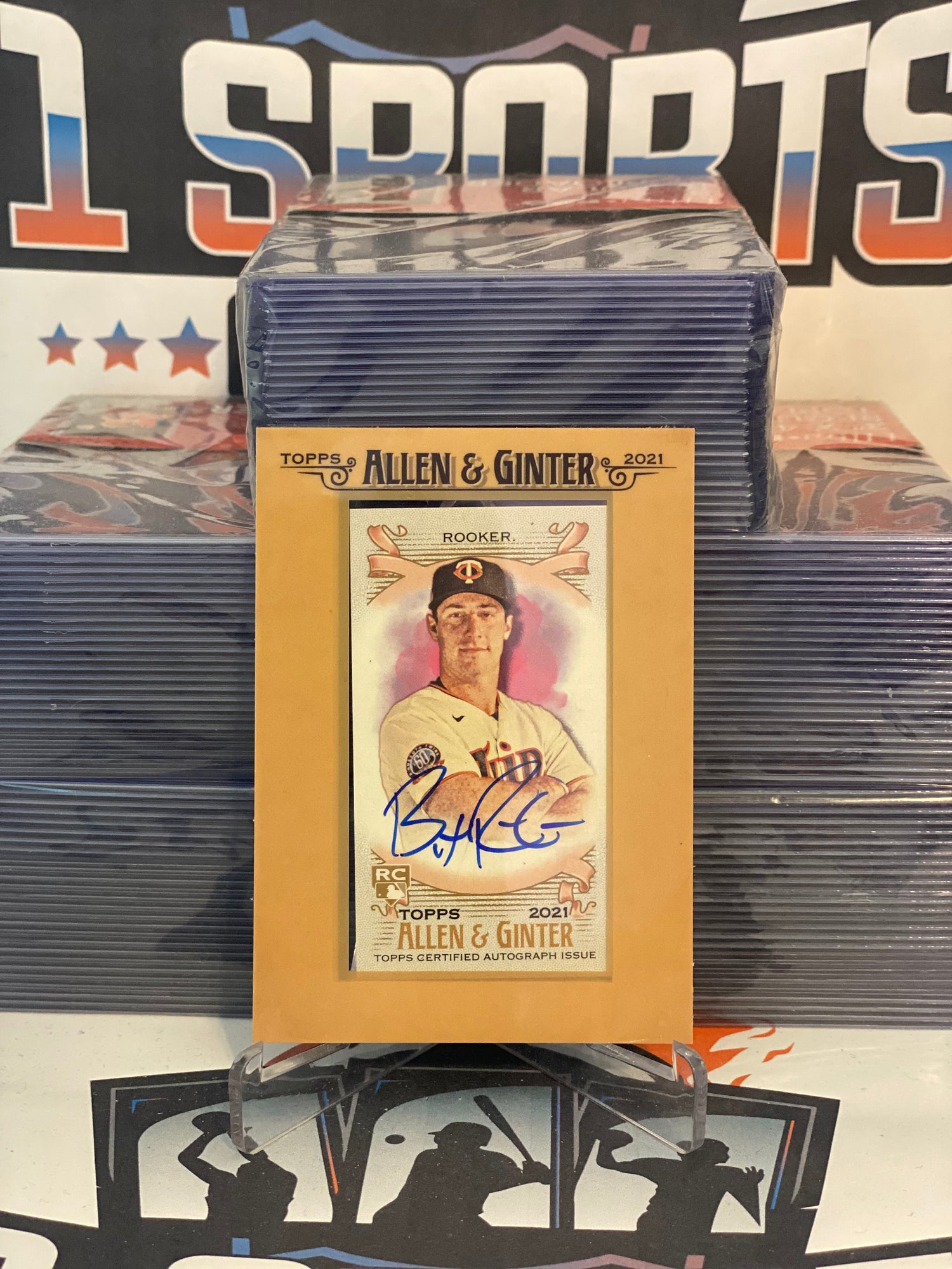 2021 Topps Allen & Ginter (Framed Auto) Brent Rooker Rookie #FMA-BR