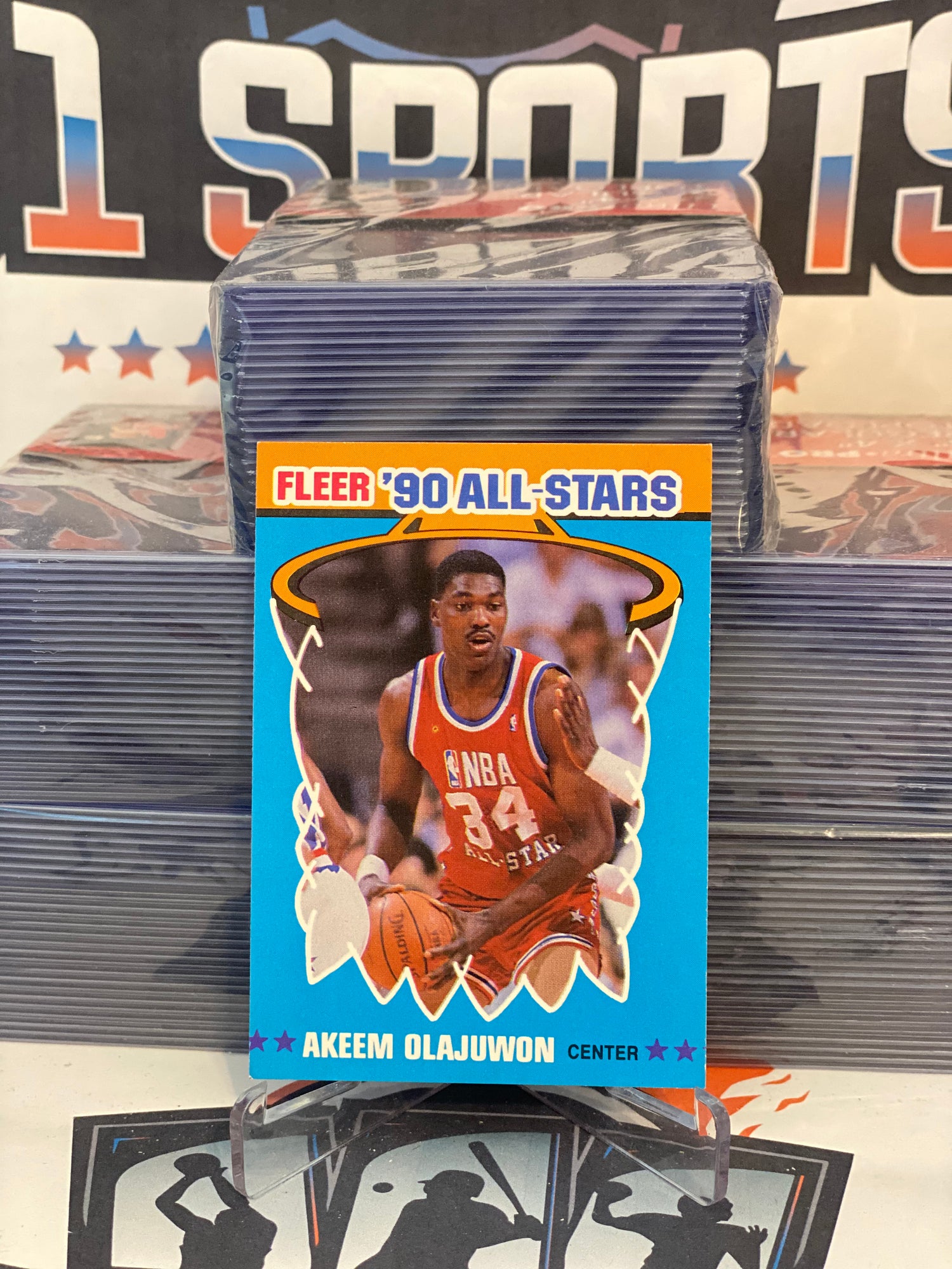 1990 Fleer (All-Stars) Hakeem Olajuwon #3