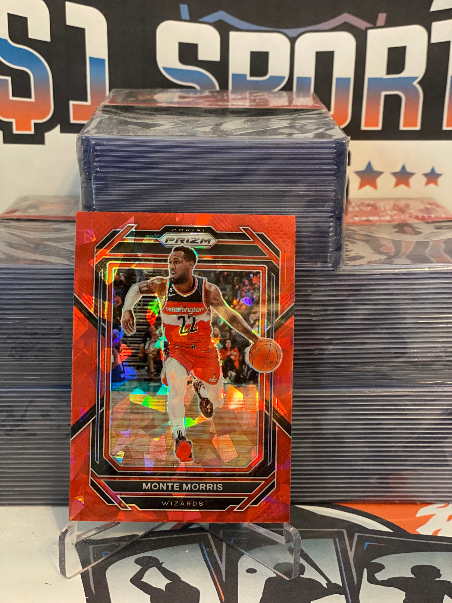 2022 Panini Prizm (Red Ice Prizm) Monte Morris #171