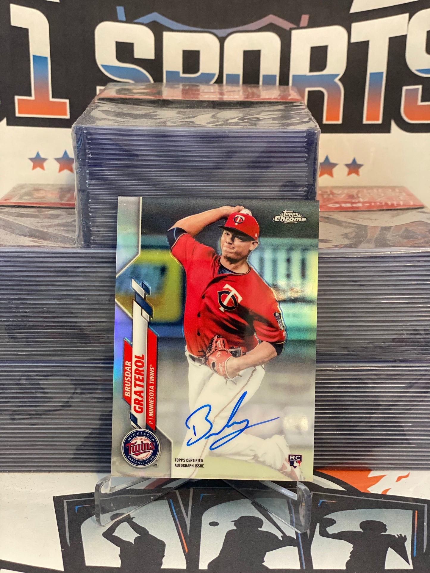 2020 Topps Chrome (Auto 231/499) Brusdar Graterol Rookie #RA-BG