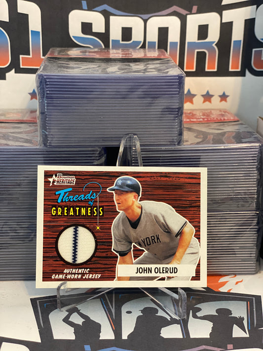 JOHN OLERUD MARINERS METS 2001 FLEER GENUINE AUTHENTIC GAME USED JERSEY CARD