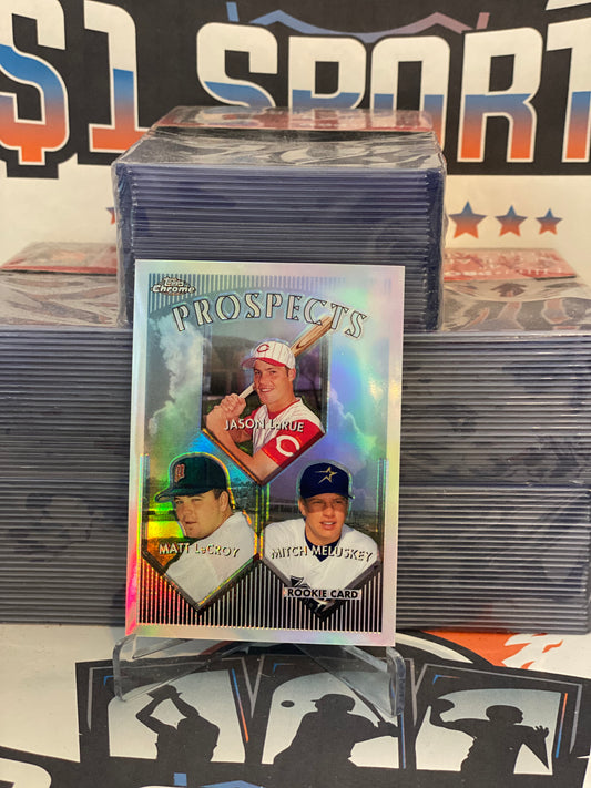 1999 Topps Chrome (Refractor) Jason LaRue, Matt LeCroy, Mitch Meluskey Rookie #431