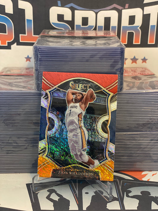 2020 Panini Select (Red White Orange Shimmer Prizm) Zion Williamson #1