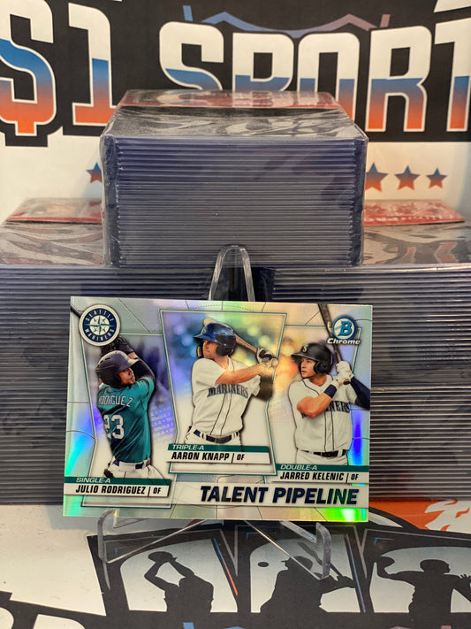 2020 Bowman Chrome (Mariners Prospects Pipeline) Julio Rodriguez, Jarred Kelenic, Aaron Knapp #TP-SEA