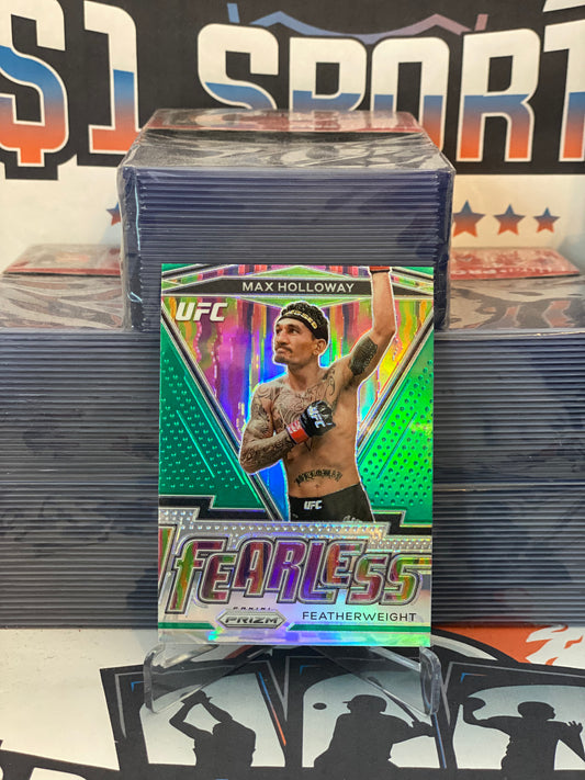 2021 Panini Prizm UFC (Green Prizm, Fearless) Max Holloway #24