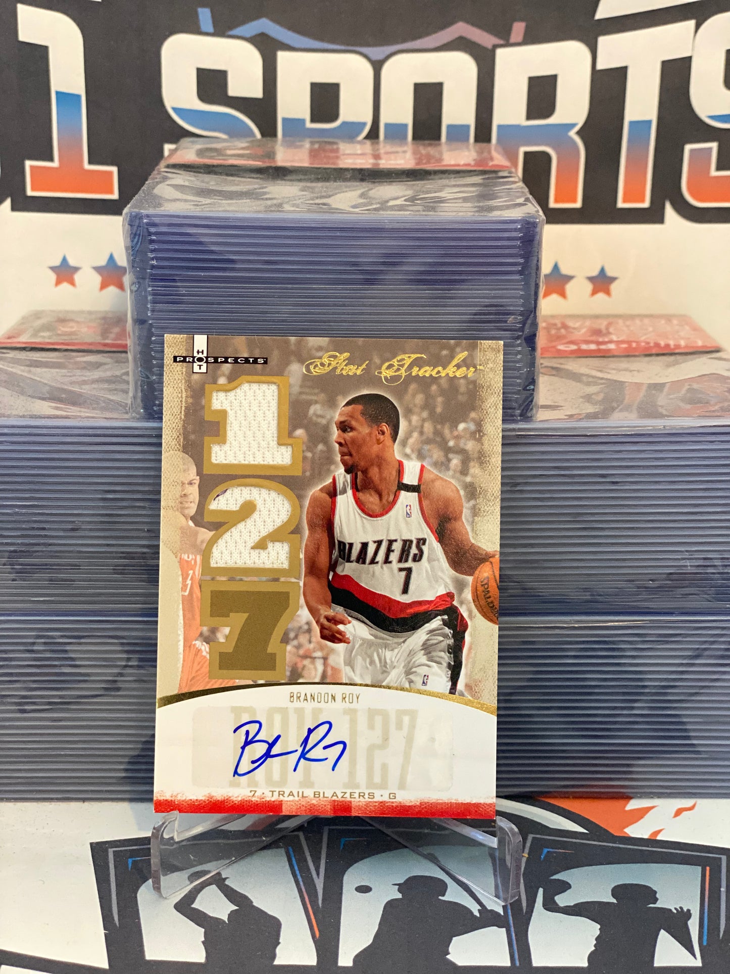 2007 Fleer Hot Prospects (Stat Tracker Auto Relic 34/50) Brandon Roy #ST-12