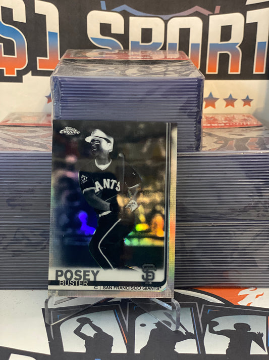 2020 Topps Chrome (Negative Refractor) Buster Posey #82