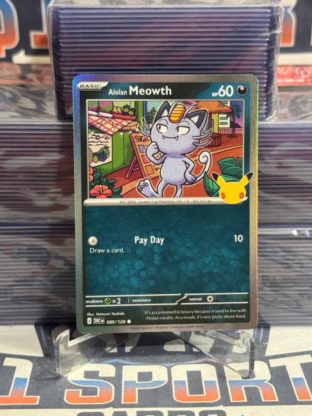 Pokemon TCG: 30th Celebration - Alolan Meowth (Holo, Common) #89