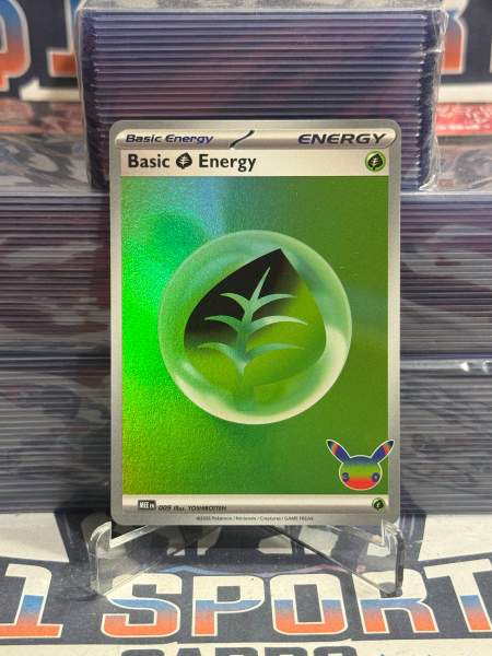 Pokemon TCG: 30th Celebration - Basic Grass Energy (Holo) #9