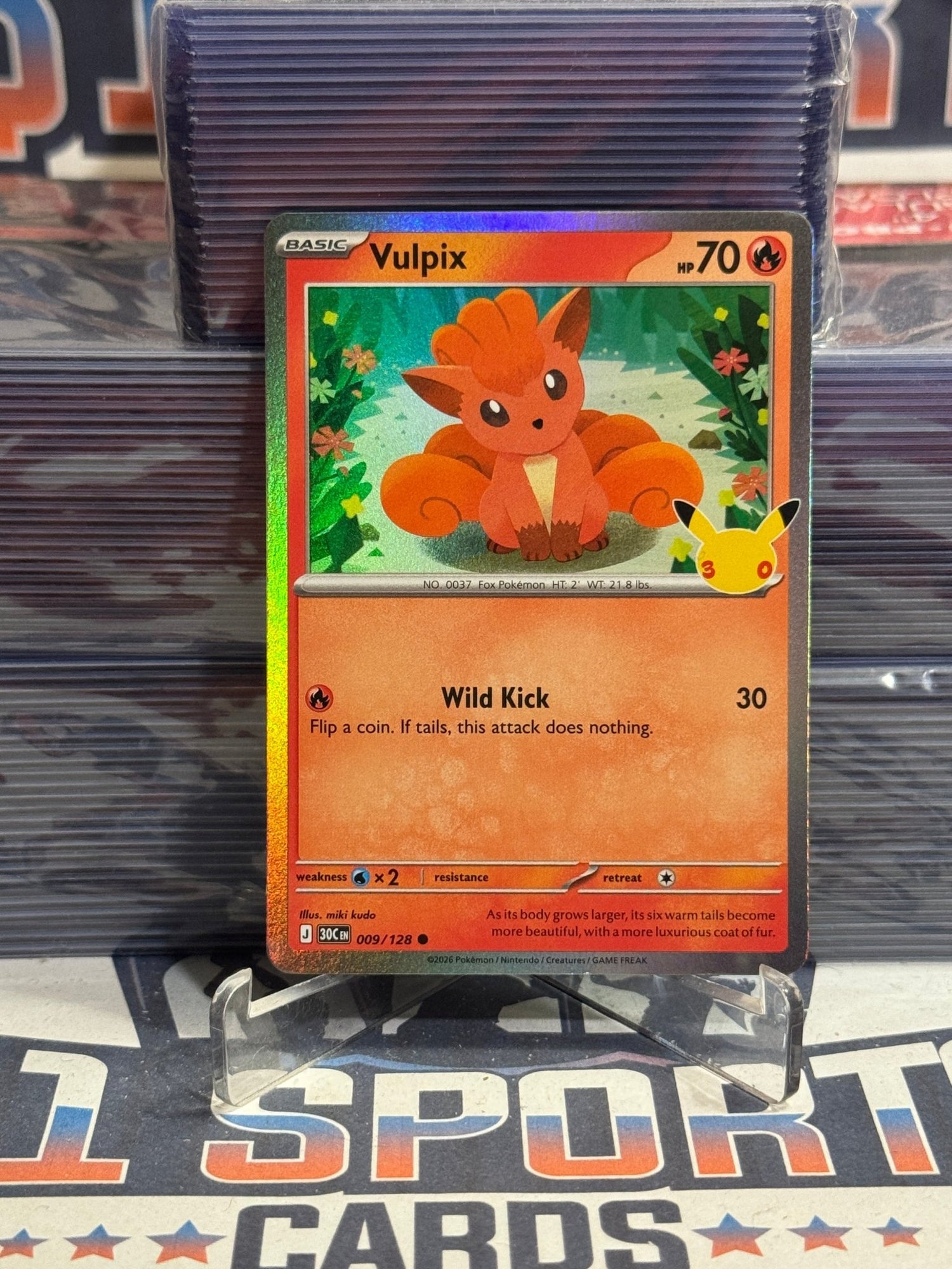 Pokemon TCG: 30th Celebration - Vulpix (Holo, Common) 9