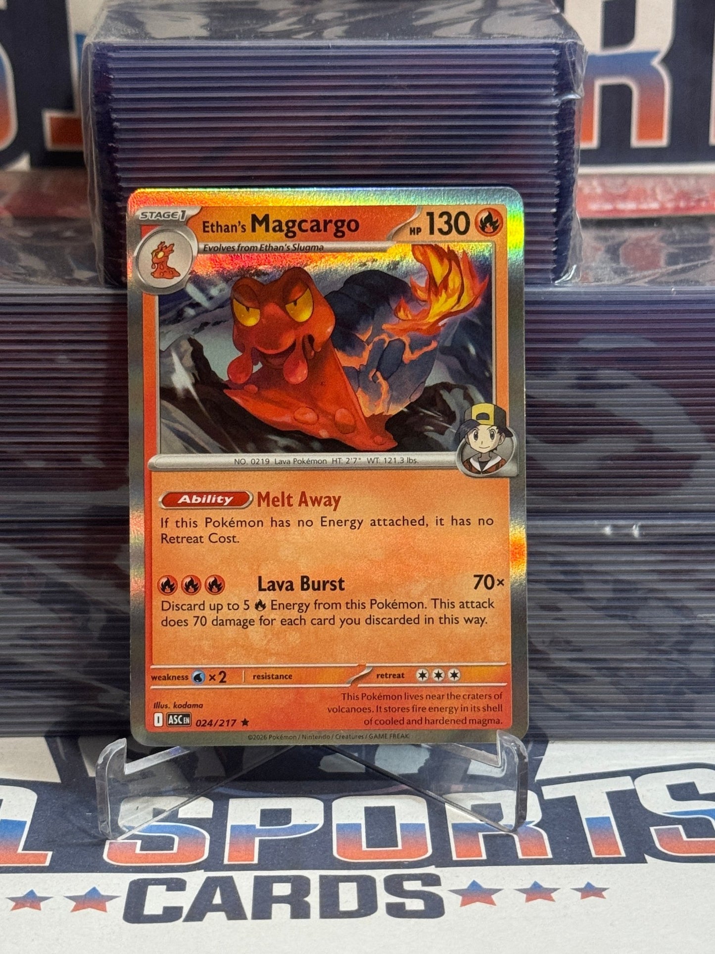 Pokemon TCG: Ascended Heroes - Ethan's Magcargo (Holo, Rare) 24