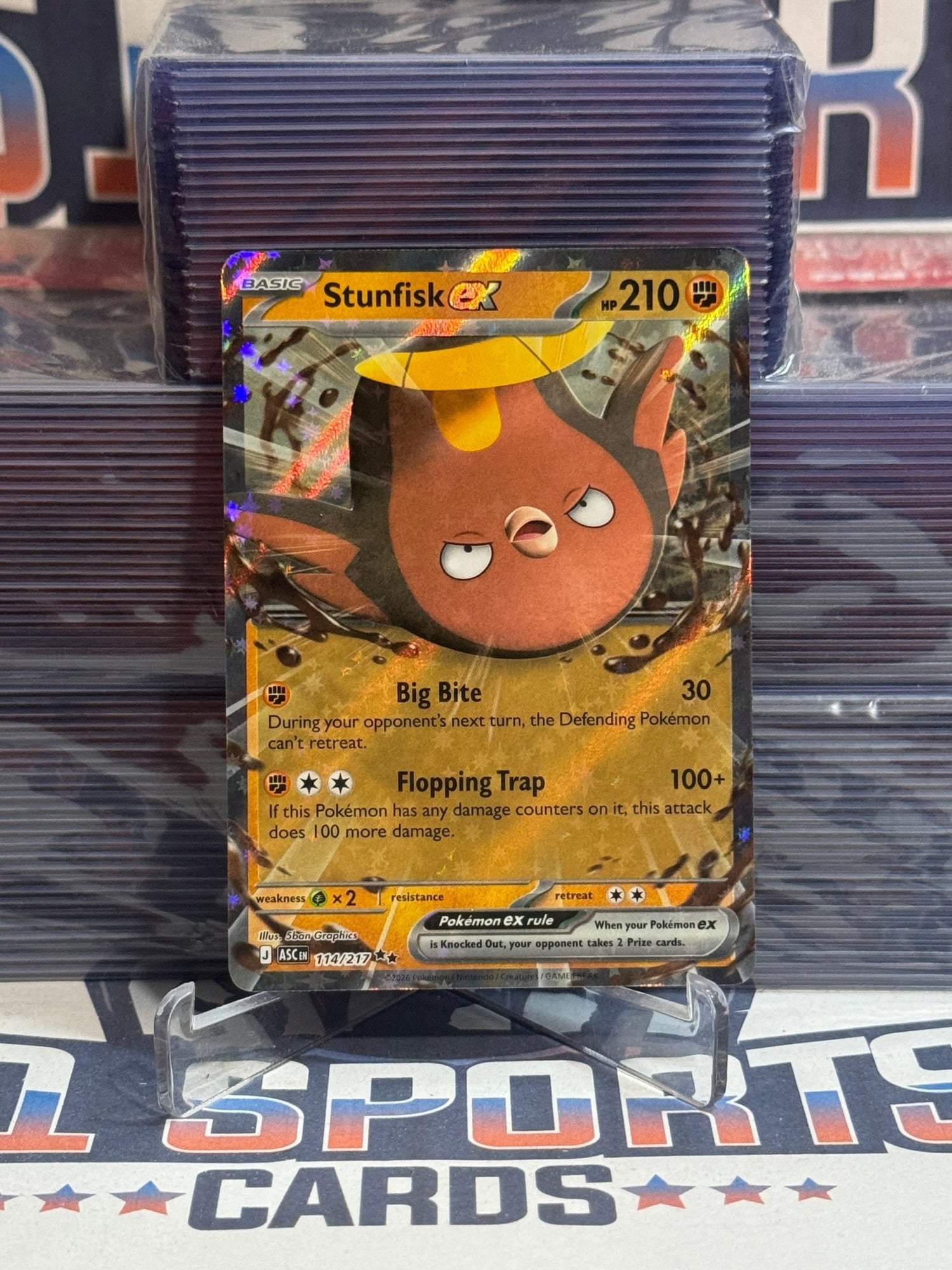 Pokemon TCG: Ascended Heroes - Stunfisk EX (Double Rare) 114