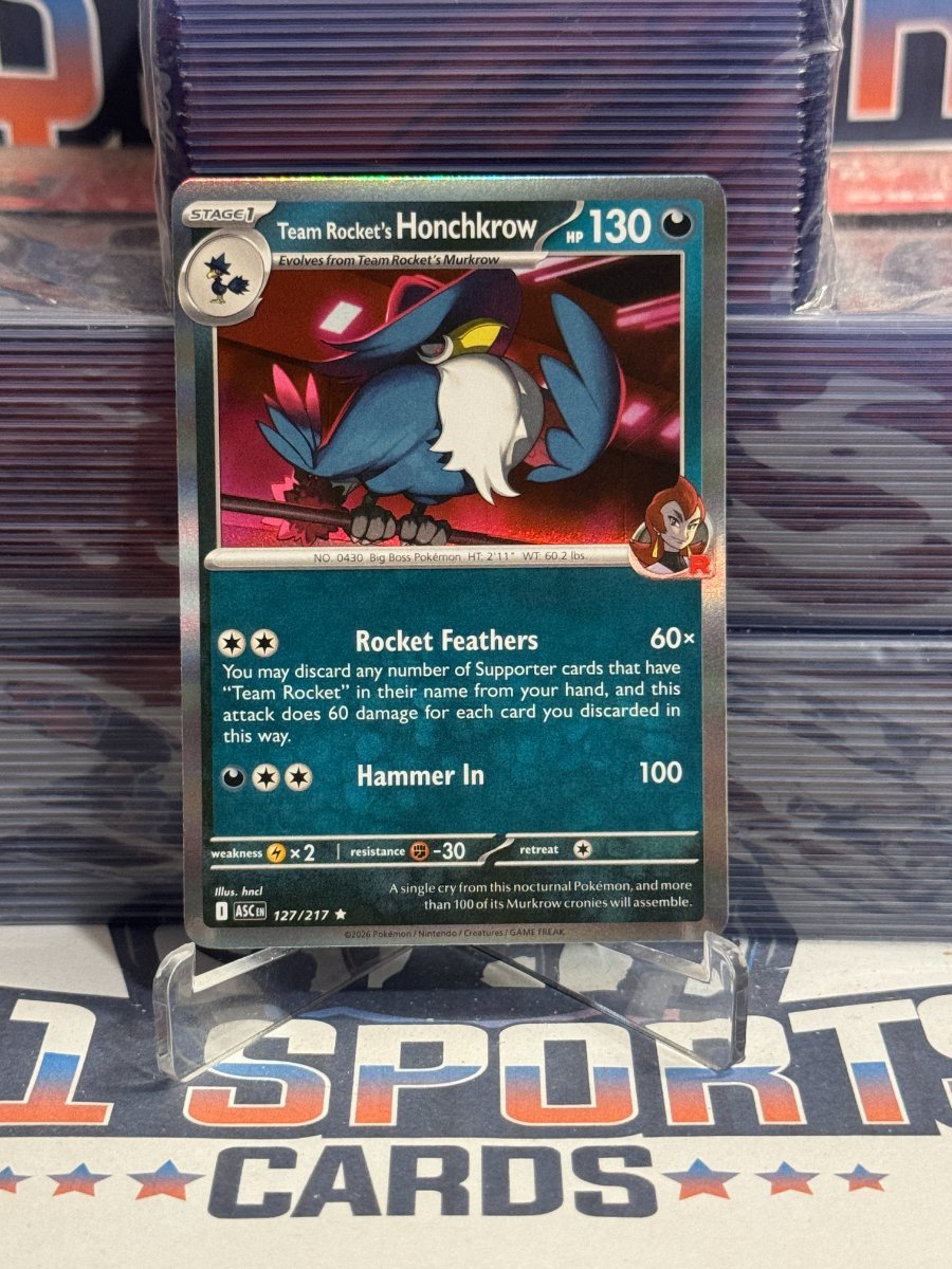 Pokemon TCG: Ascended Heroes - Team Rocket's Honchkrow (Holo, Rare) 127