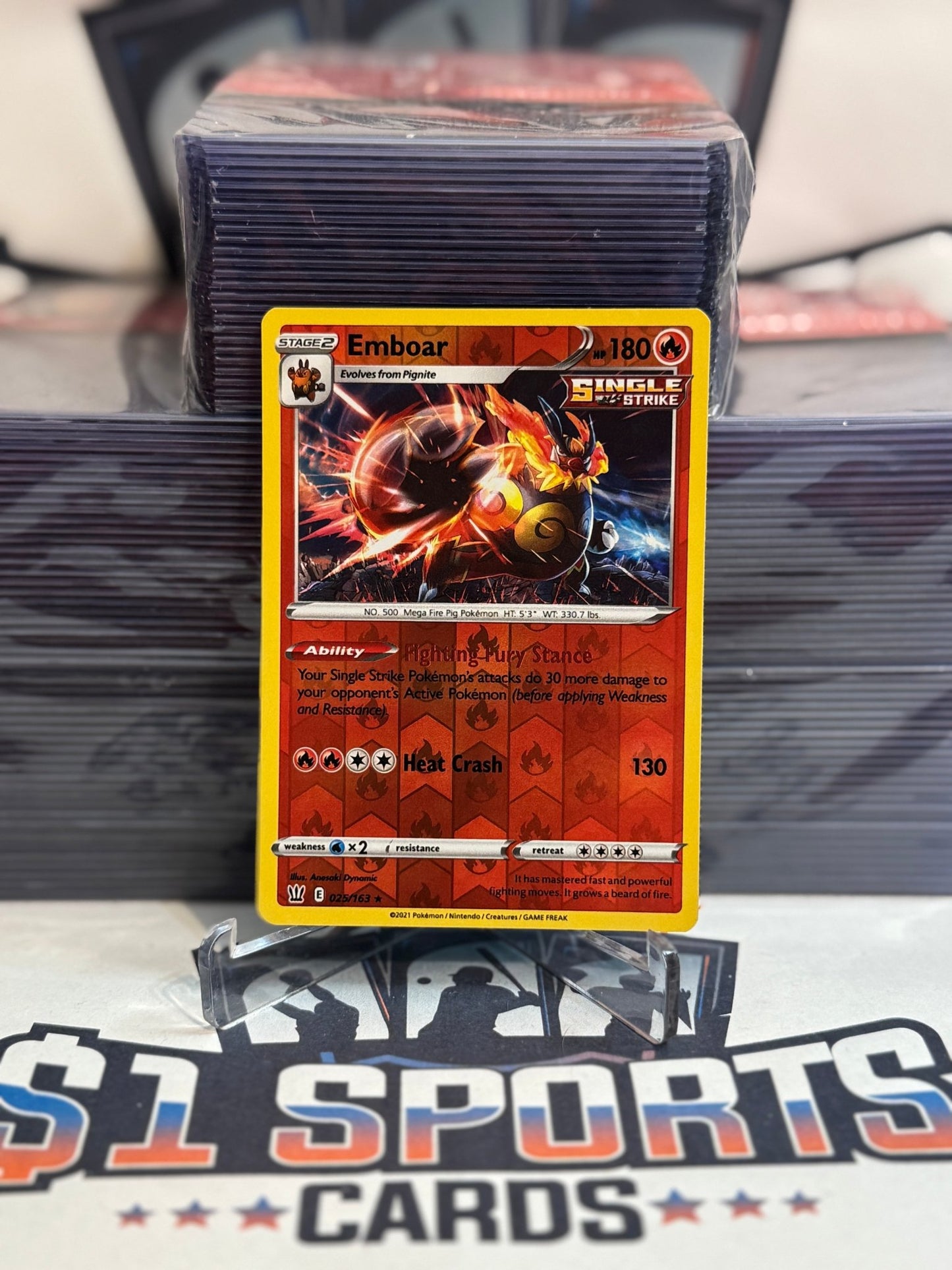 Pokemon TCG: Battle Styles - Emboar (Reverse Holo, Rare) #25