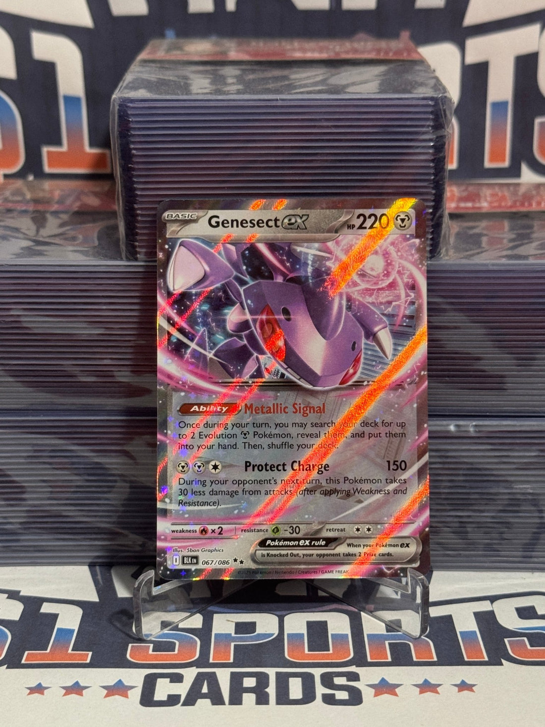 Pokemon TCG: Black Bolt - Genesect EX (Double Rare) #67 – $1 Sports Cards