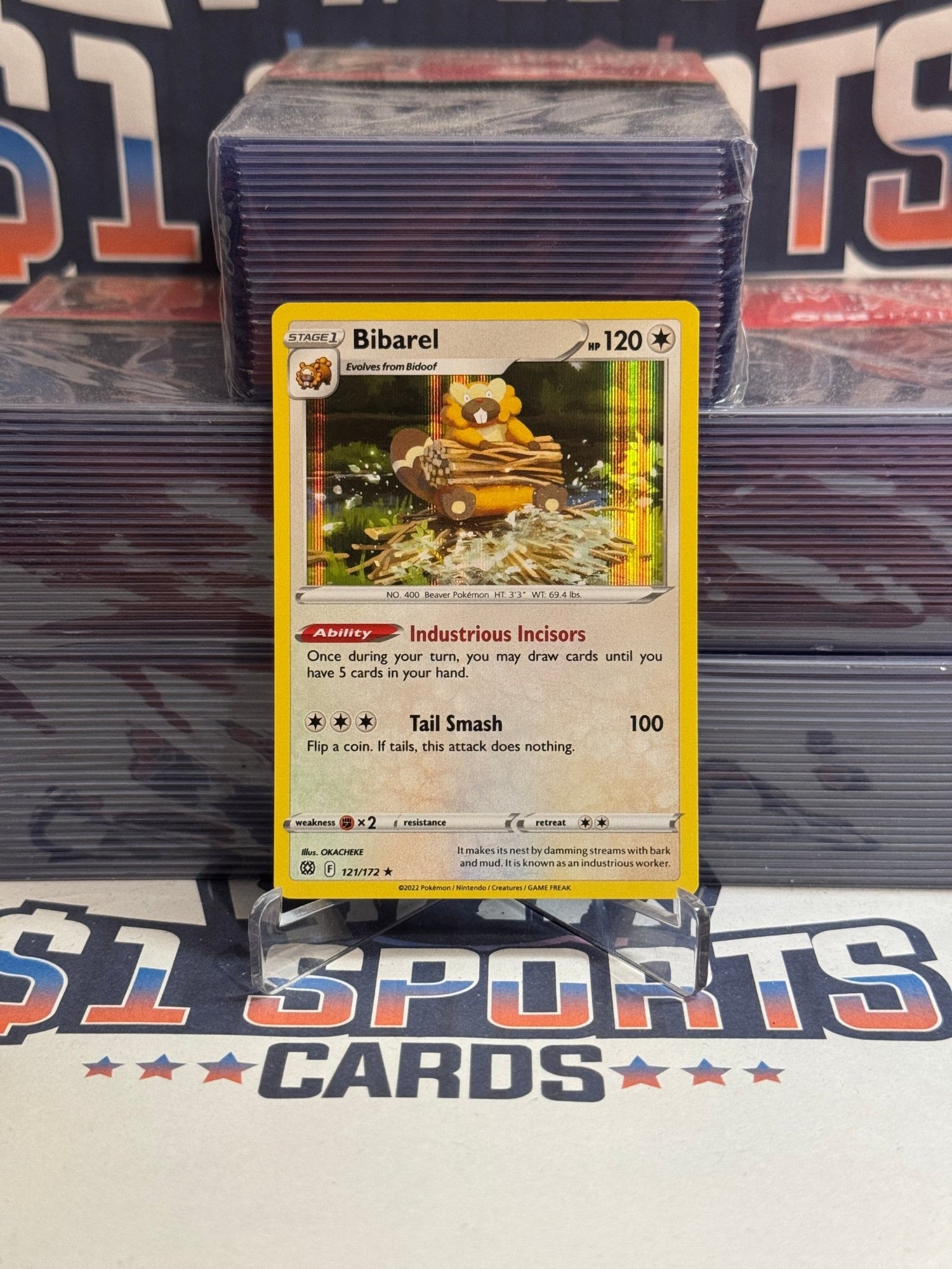 Pokemon TCG: Brilliant Stars - Bibarel (Holo, Rare) #121