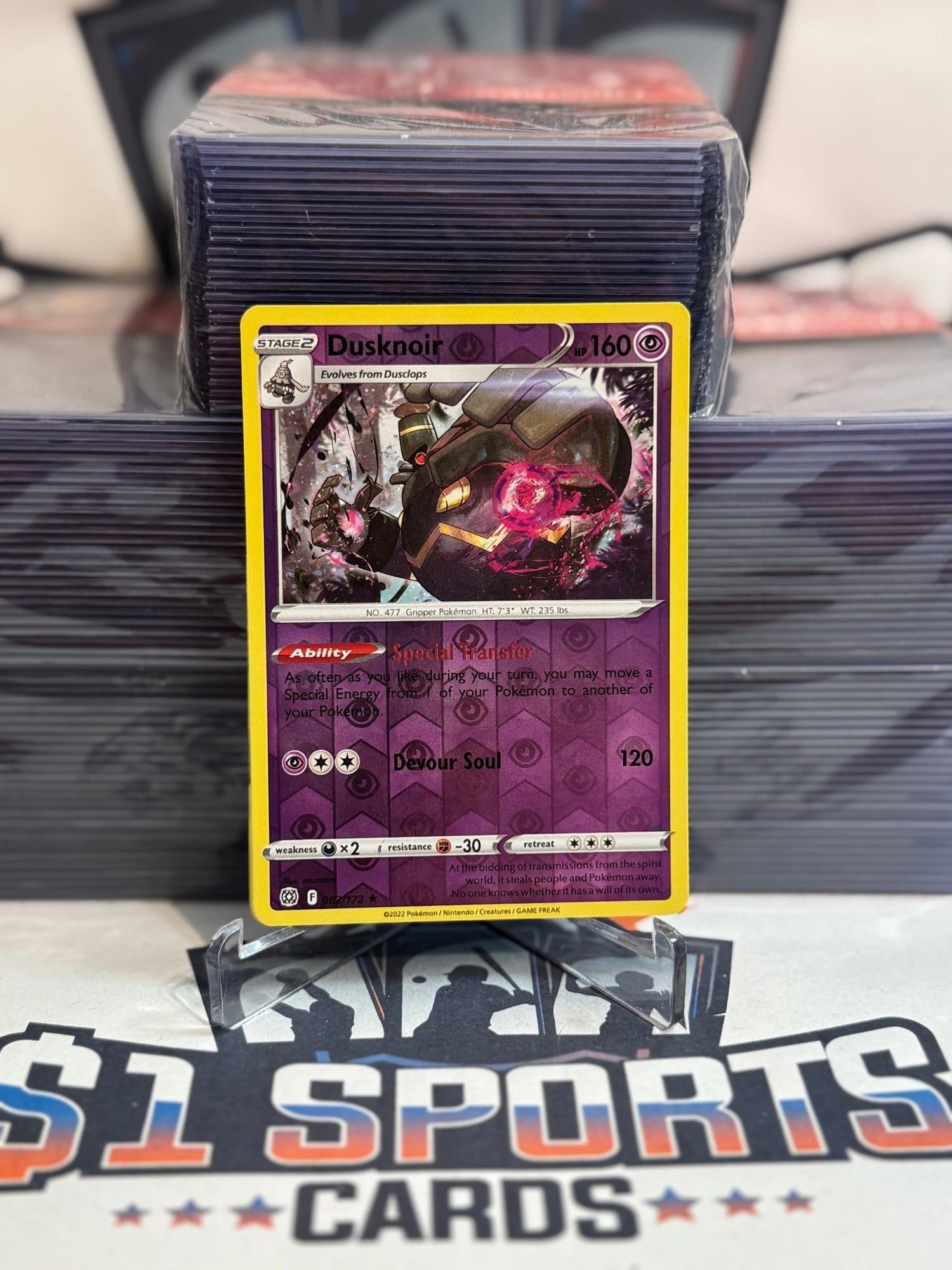 Pokemon TCG: Brilliant Stars - Dusknoir (Reverse Holo, Rare) #62