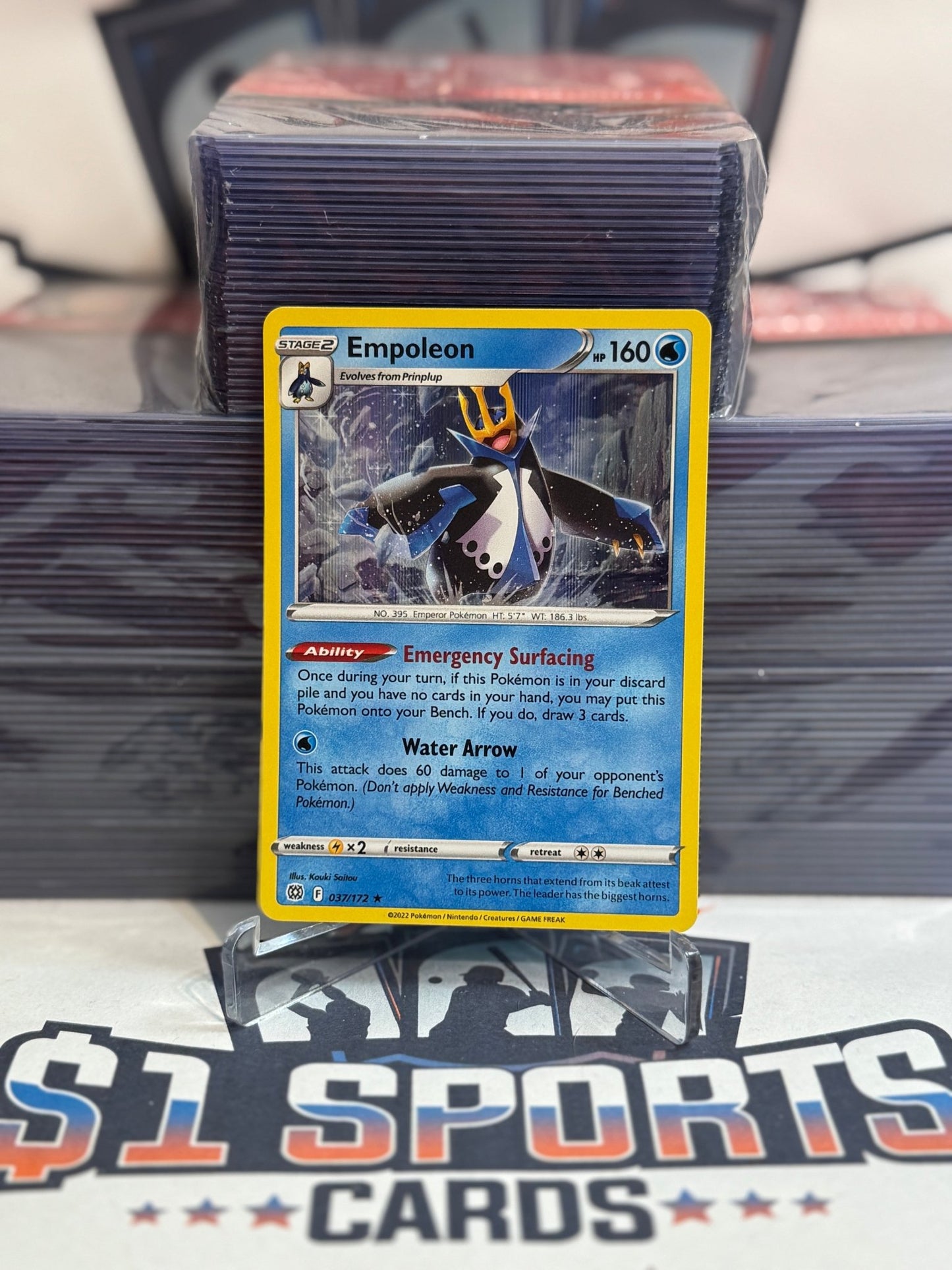 Pokemon TCG: Brilliant Stars - Empoleon (Holo, Rare) #37