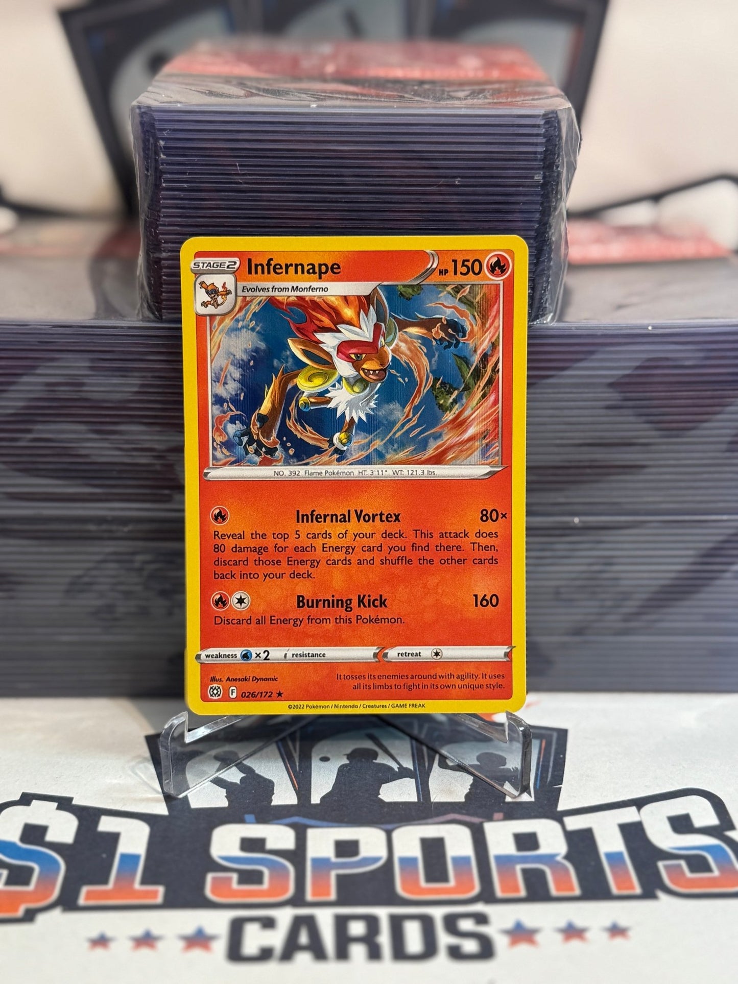 Pokemon TCG: Brilliant Stars - Infernape (Holo, Rare) #26