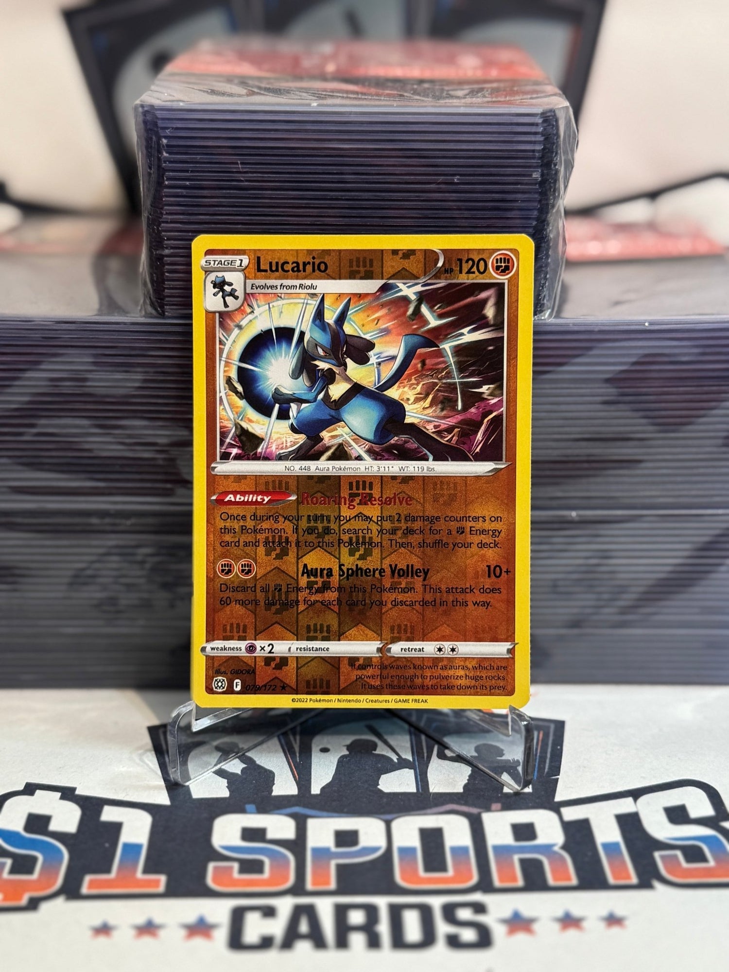 Pokemon TCG: Brilliant Stars - Lucario (Reverse Holo, Rare) #79