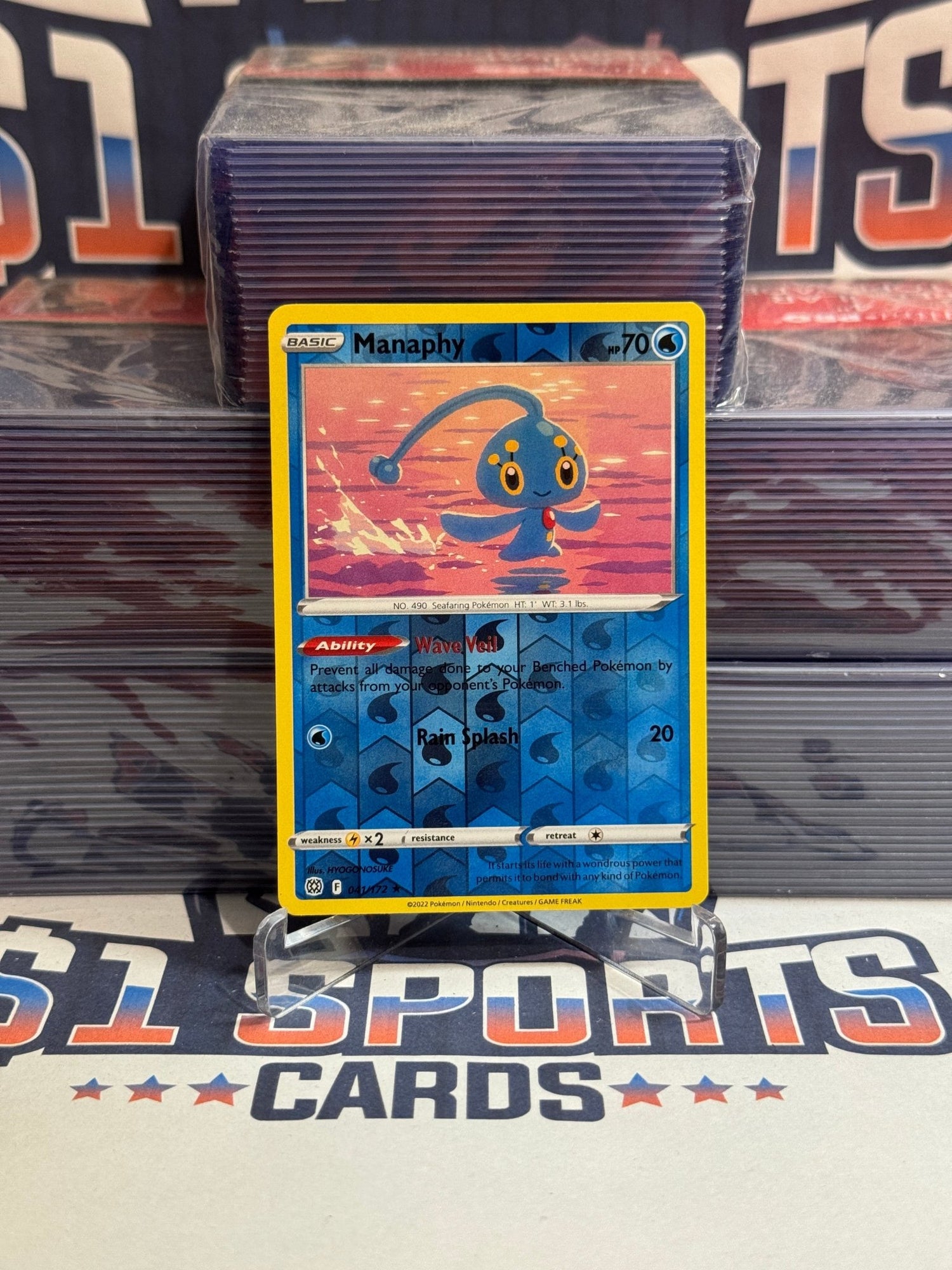 Pokemon TCG: Brilliant Stars - Manaphy (Reverse Holo, Rare) #41