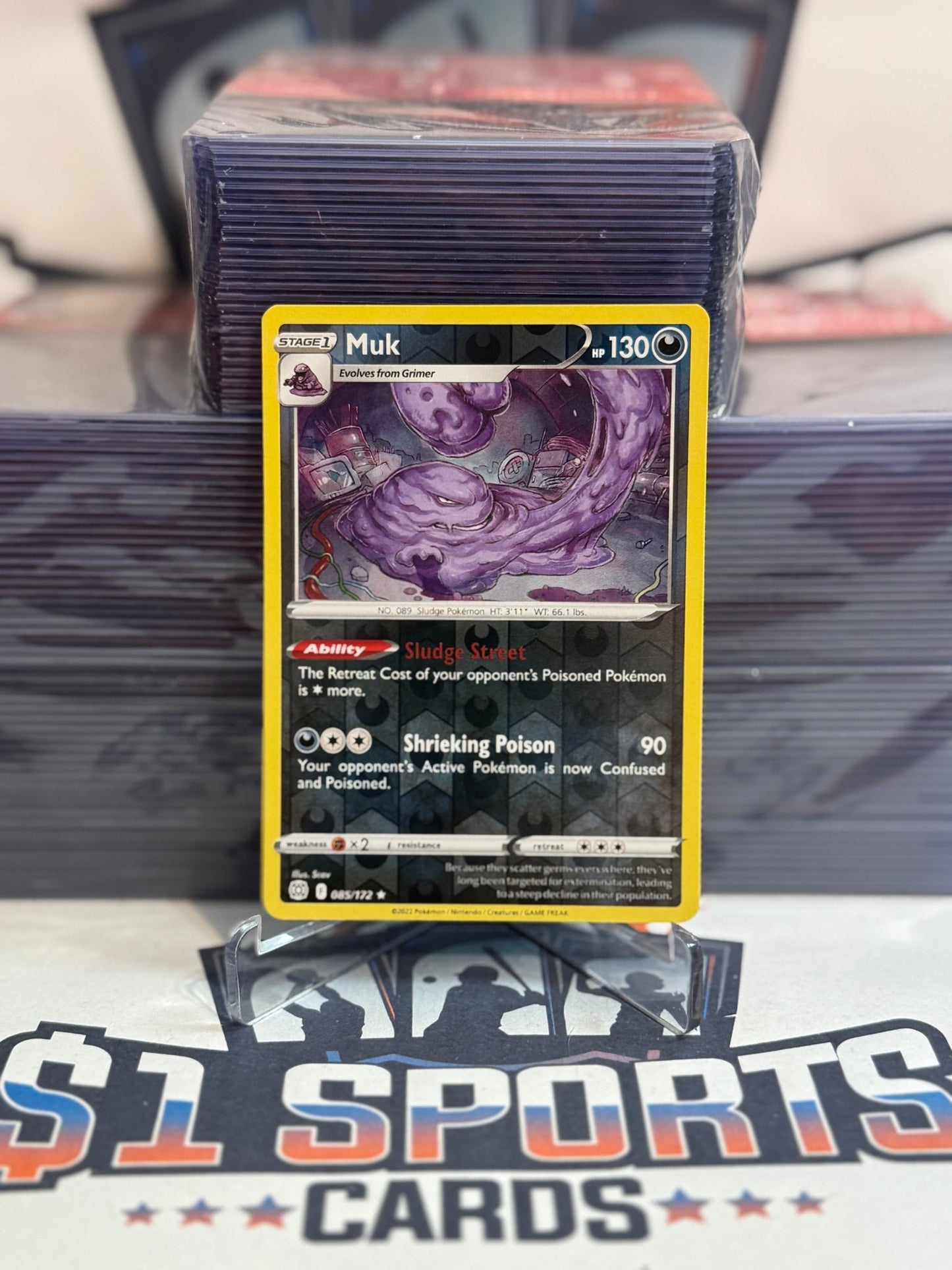 Pokemon TCG: Brilliant Stars - Muk (Reverse Holo, Rare) #85