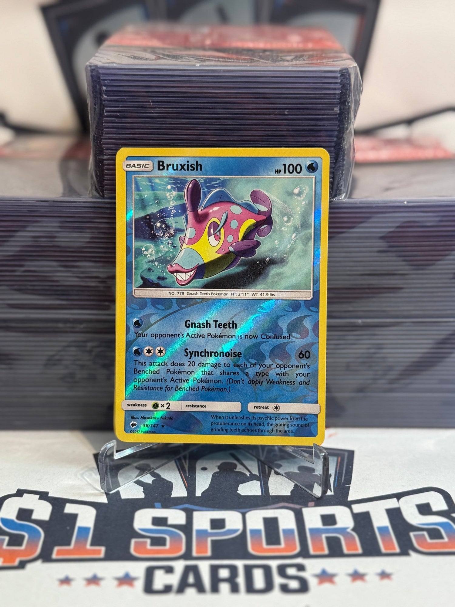 Pokemon TCG: Burning Shadows - Bruxish (Reverse Holo, Rare) #38