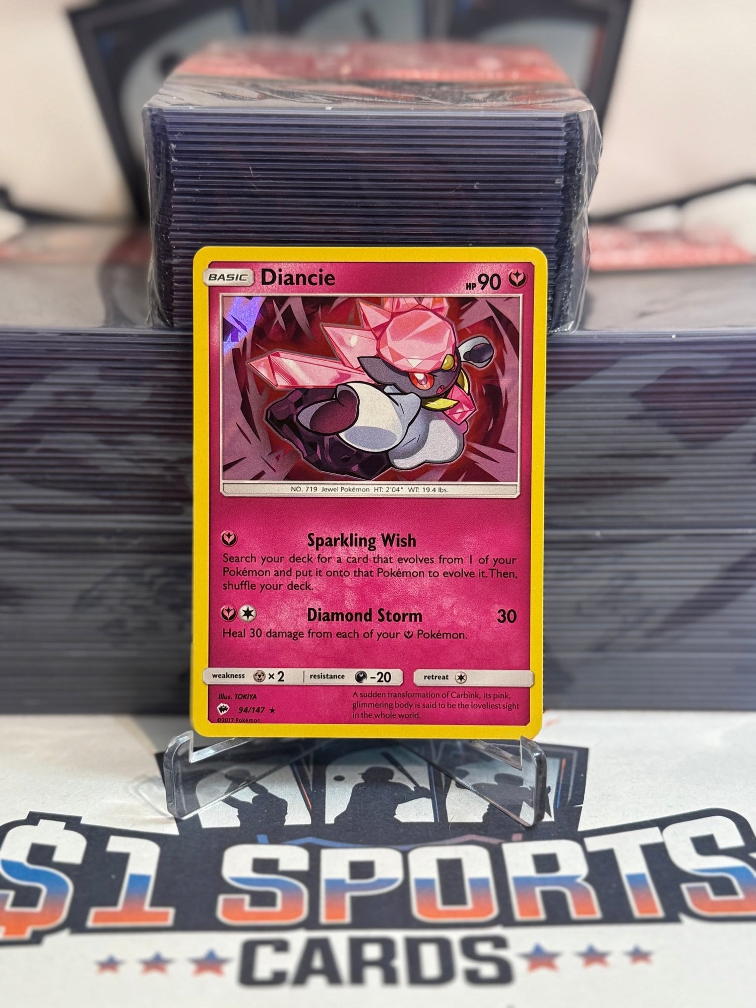 Pokemon TCG: Burning Shadows - Diancie (Holo, Rare) #94 $1 Sports Cards Pokemon TCG: Burning Shadows - Diancie (Holo, Rare) #94 $1 Sports Cards