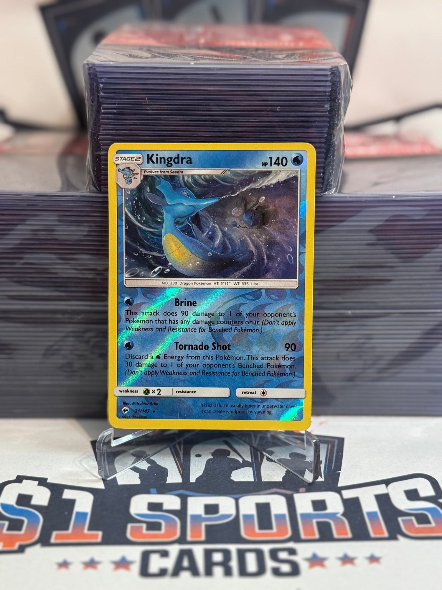 Pokemon TCG: Burning Shadows - Kingdra (Reverse Holo, Rare) #31