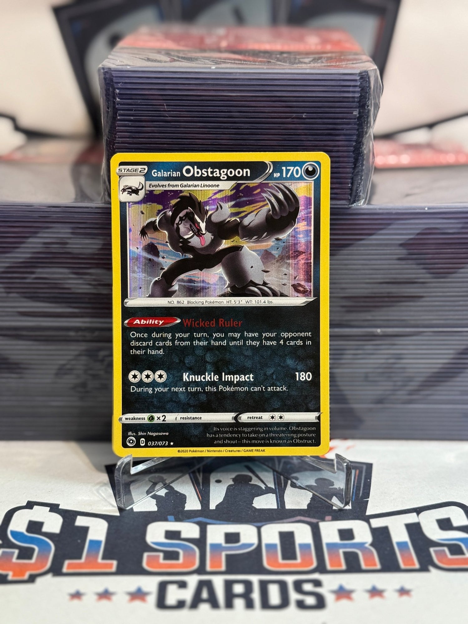 Pokemon TCG: Champions Path - Galarian Obstagoon (Holo, Rare) #37