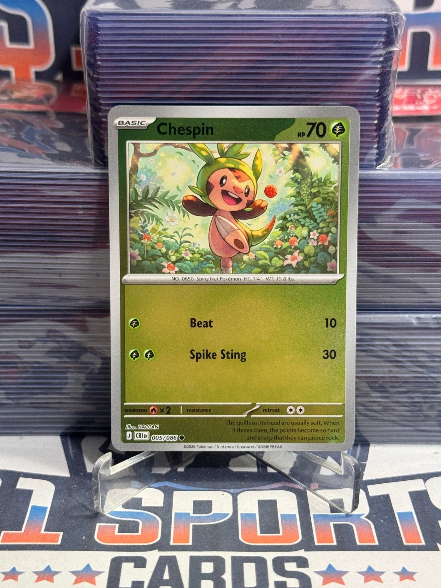 Pokemon TCG: Chaos Rising - Chespin (Reverse Holo, Common) 5