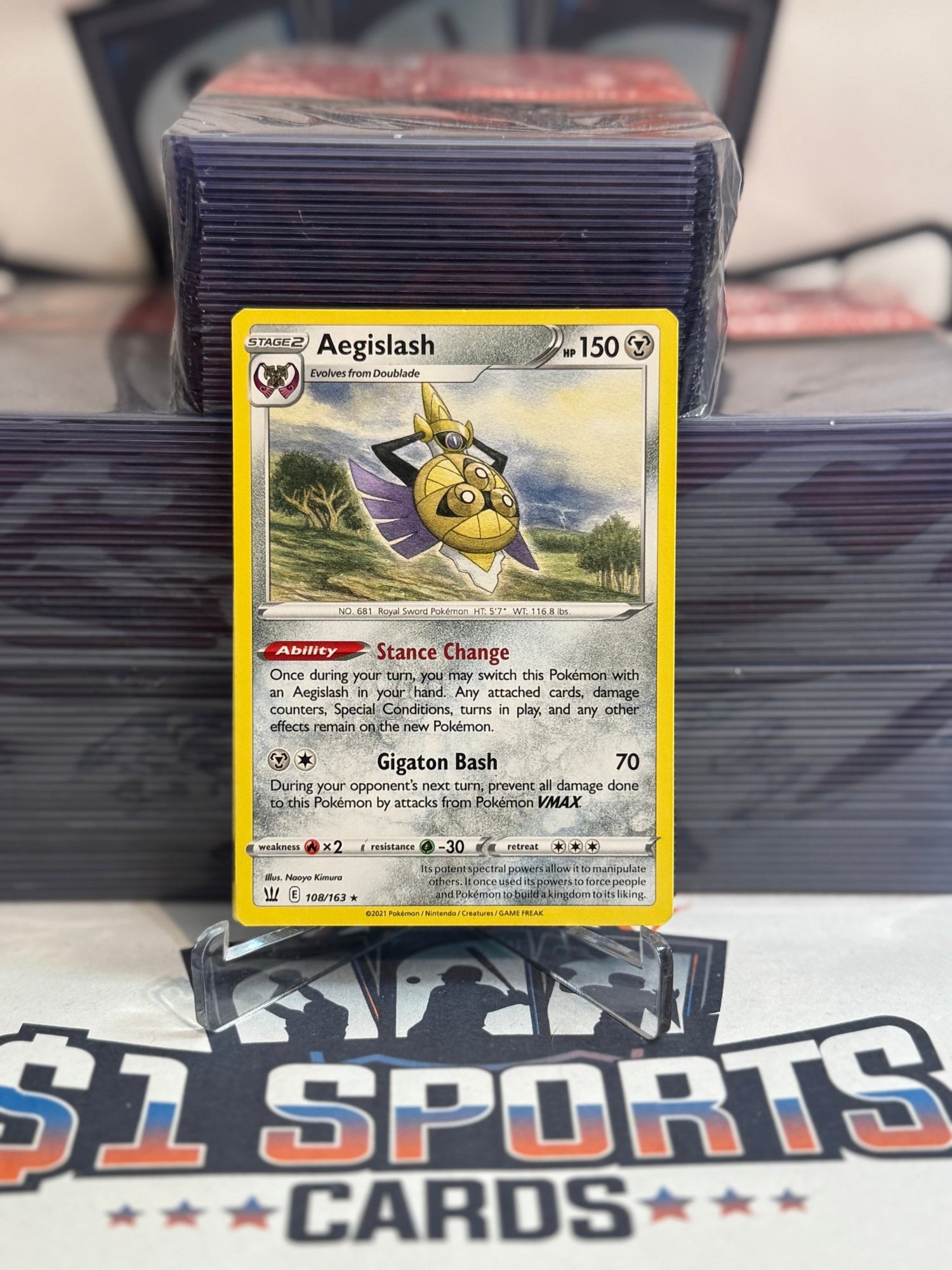 Pokemon TCG: Darkness Ablaze - Aegishlash (Rare) #108