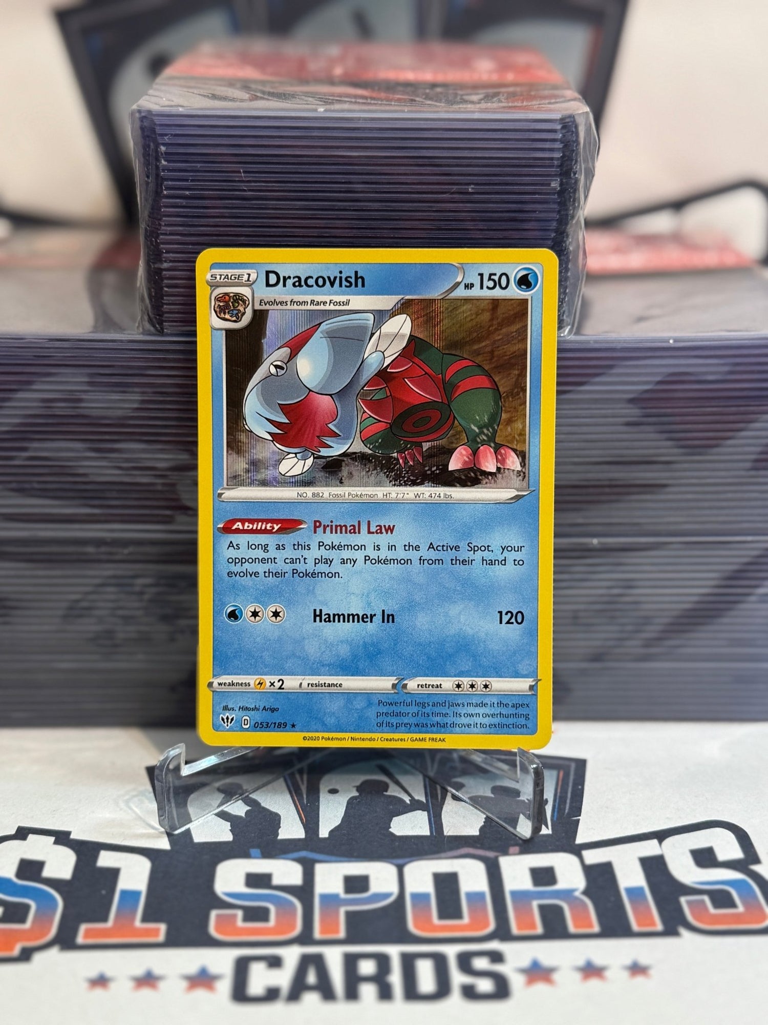 Pokemon TCG: Darkness Ablaze - Dracovish (Holo, Rare) #53