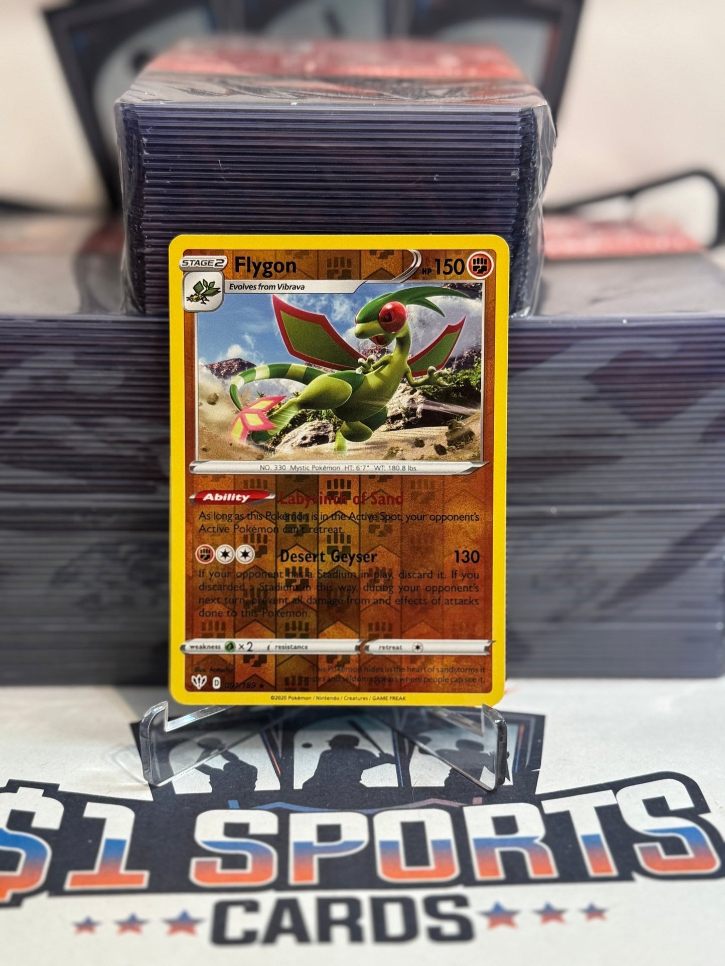 Pokemon TCG: Darkness Ablaze - Flygon (Reverse Holo, Rare) #91