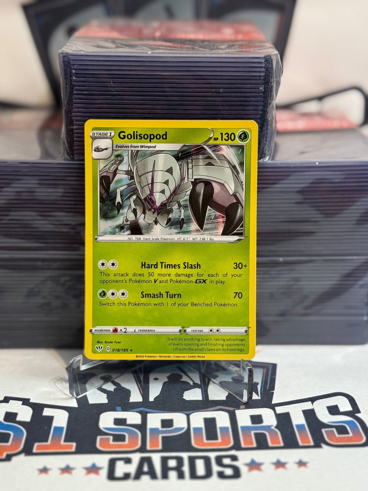 Pokemon TCG: Darkness Ablaze - Golisopod (Holo, Rare) #18