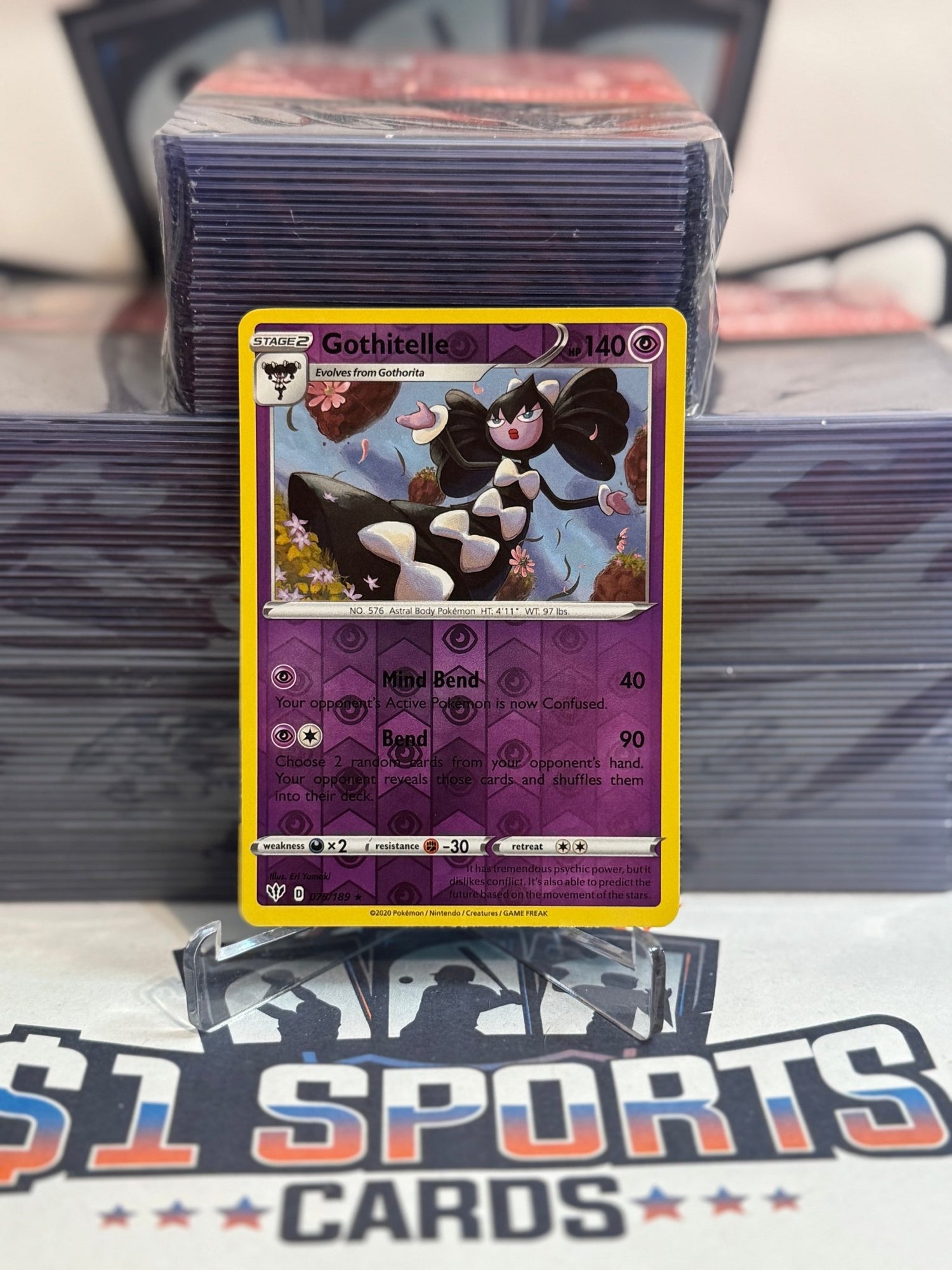 Pokemon TCG: Darkness Ablaze - Gothitelle (Reverse Holo, Rare) #75 $1 Sports Cards Pokemon TCG: Darkness Ablaze - Gothitelle (Reverse Holo, Rare) #75 $1 Sports Cards