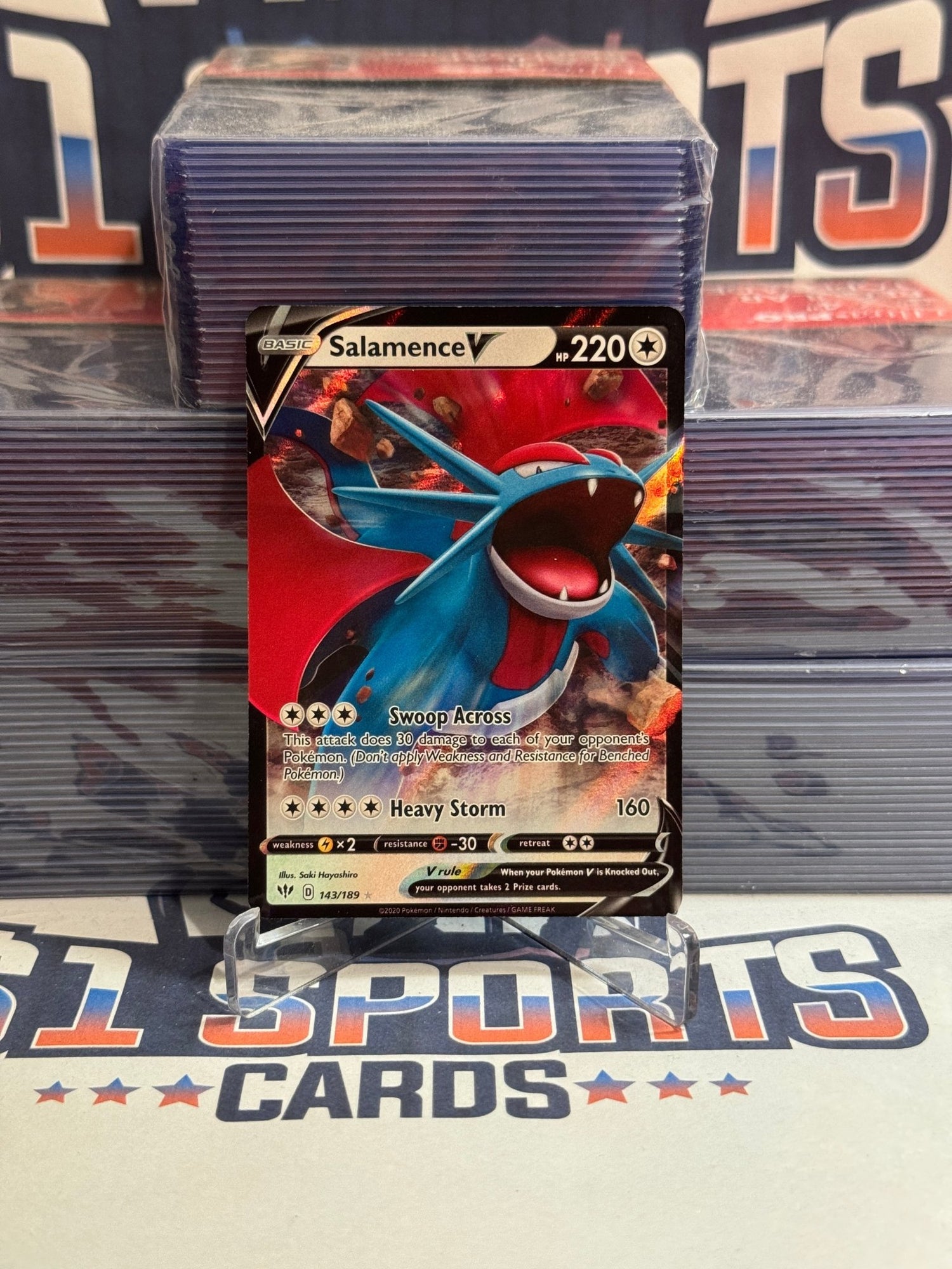 Pokemon TCG: Darkness Ablaze - Salamence V (Ultra Rare) #143