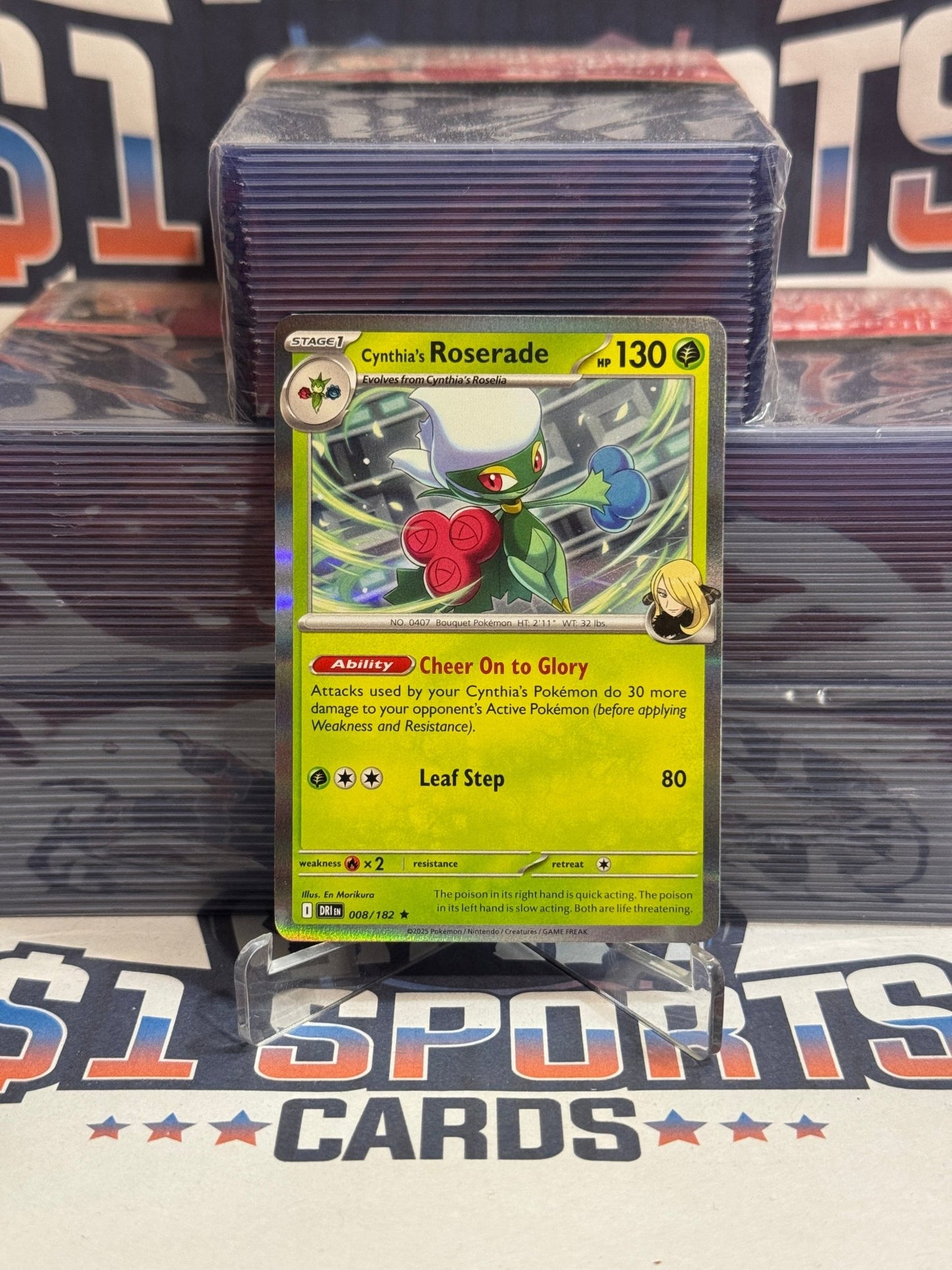 Pokemon TCG: Destined Rivals - Cynthia's Roserade (Holo, Rare) 8