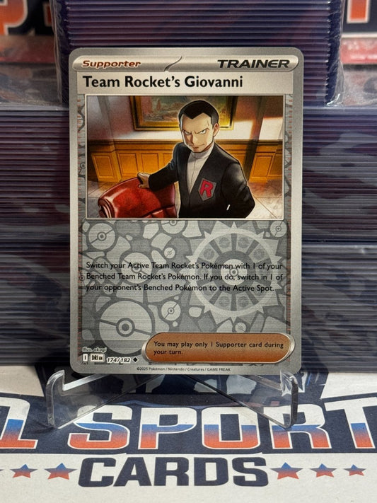 Pokemon TCG: Destined Rivals - Team Rocket's Giovanni (Reverse Holo, Uncommon) 174
