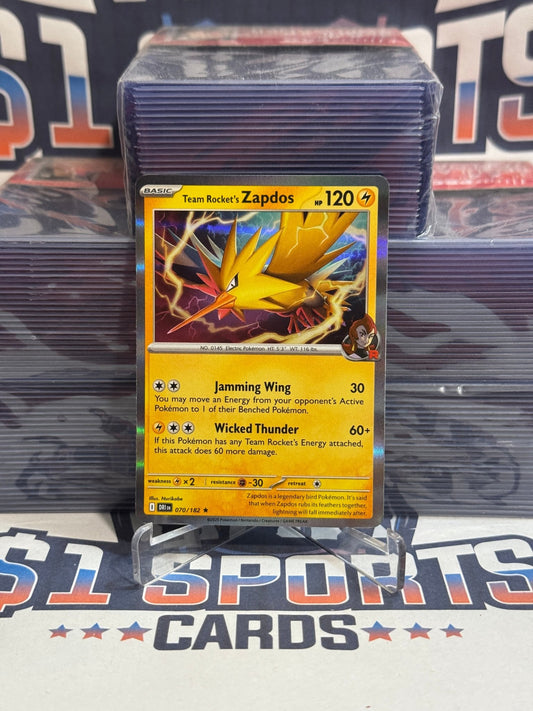Pokemon TCG: Destined Rivals - Team Rocket's Zapdos (Holo, Rare) 70