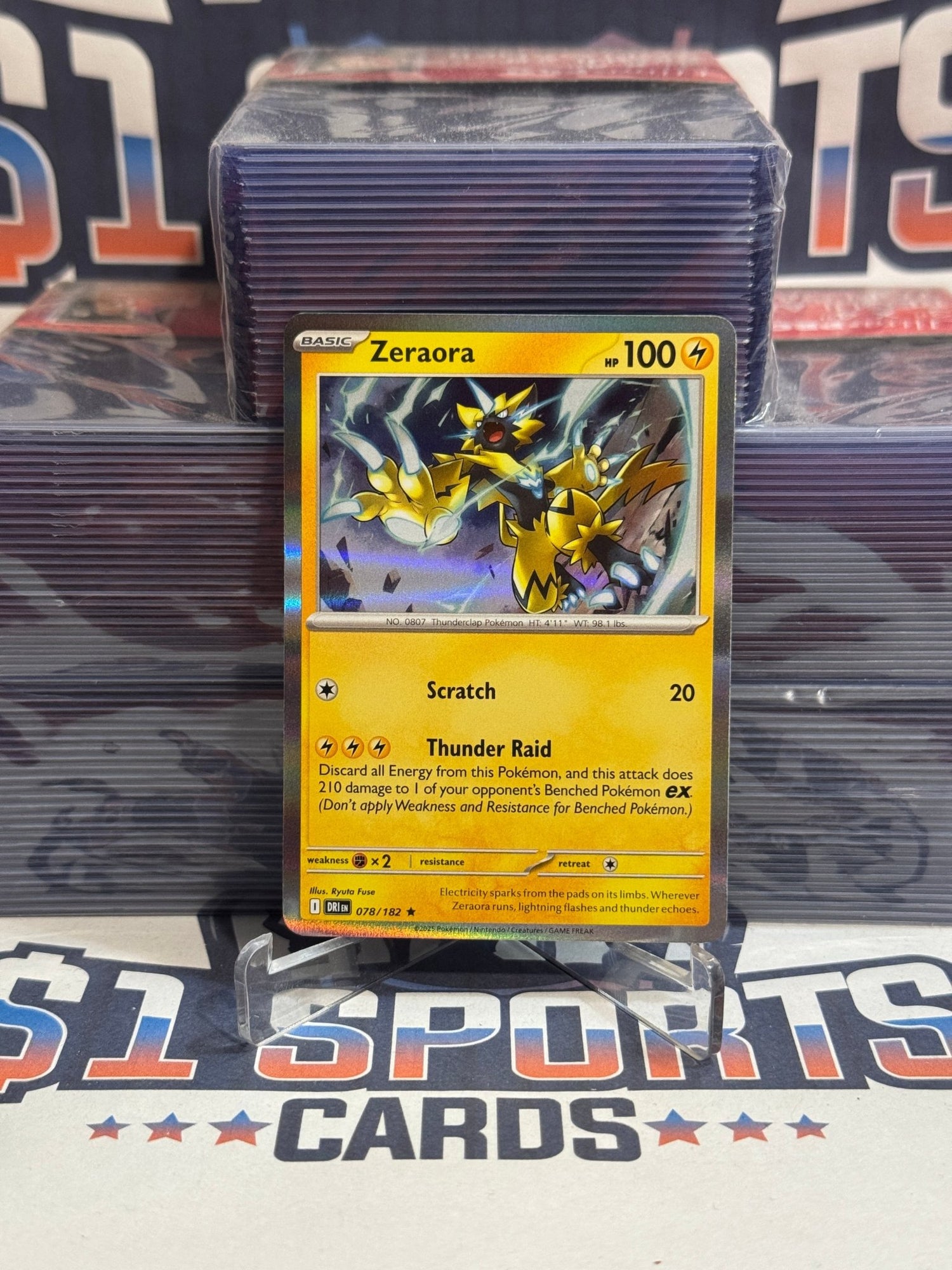 Pokemon TCG: Destined Rivals - Zeraora (Holo, Rare) 78