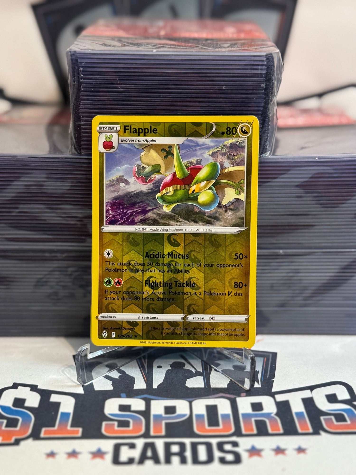 Pokemon TCG: Evolving Skies - Flapple (Reverse Holo, Rare) #120